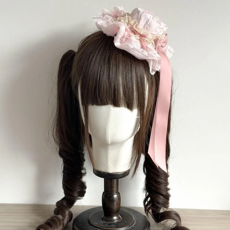 Spring of Mist - Sweet Lolita Bow Hairclip Bowler Hat KC - Image 3