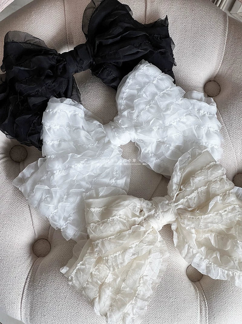 Spring of Mist - Sweet Lolita Bow Hairclip Bowler Hat KC - Image 9