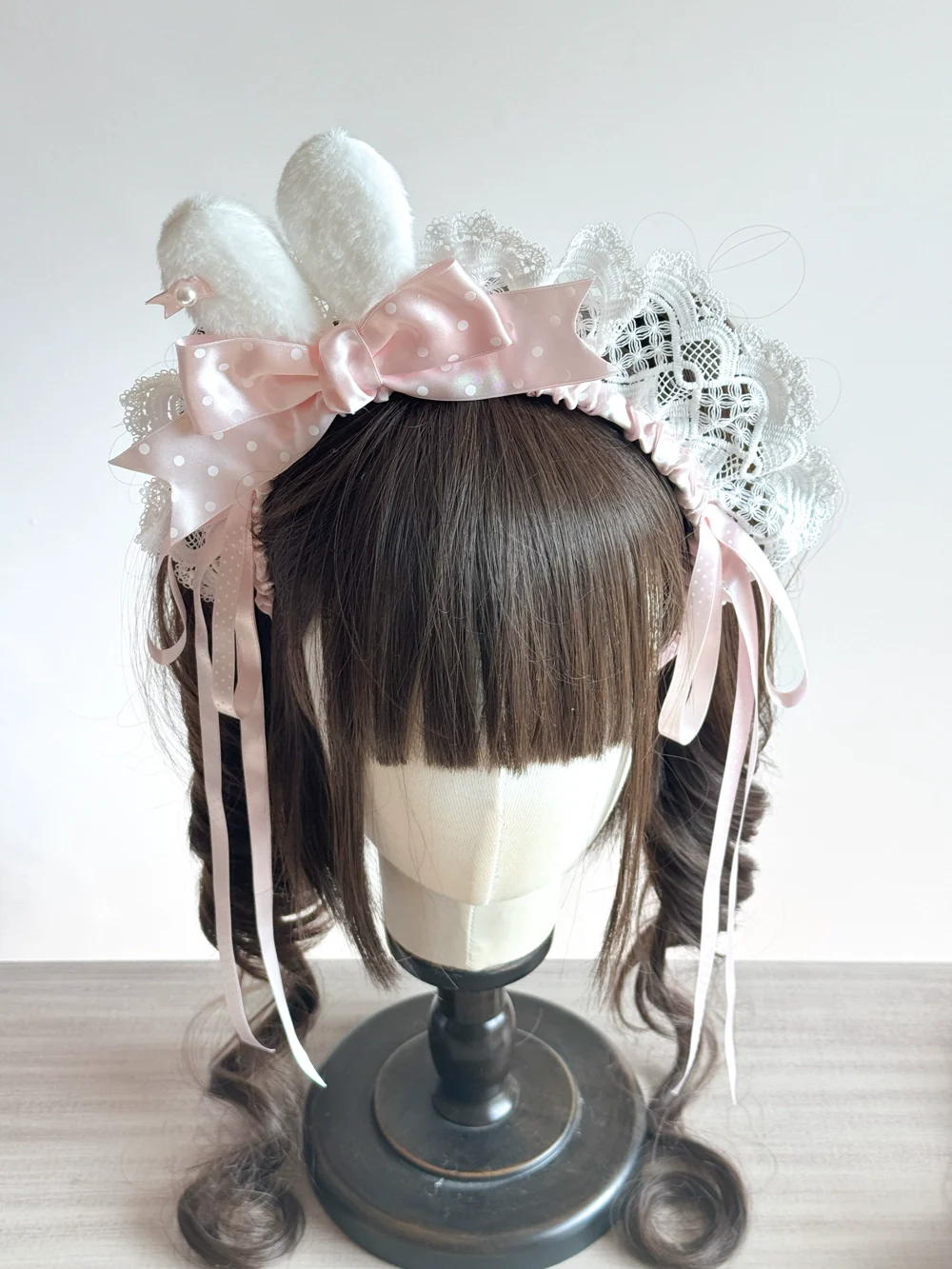 Sweet Lolita Bunny Ear Headband, Customizable Color - Image 5