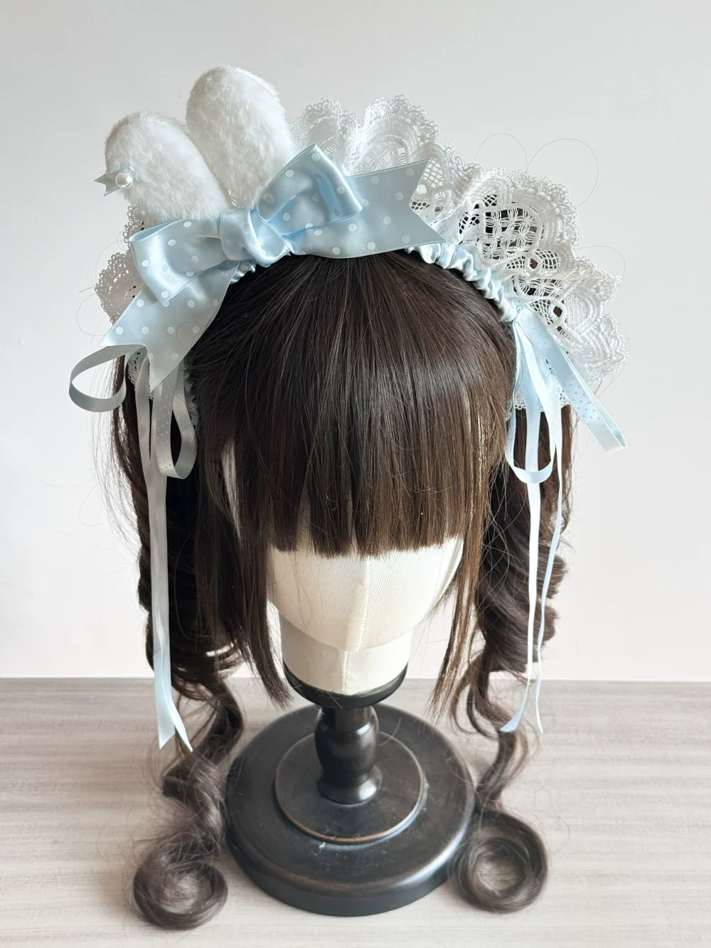Sweet Lolita Bunny Ear Headband, Customizable Color - Image 7