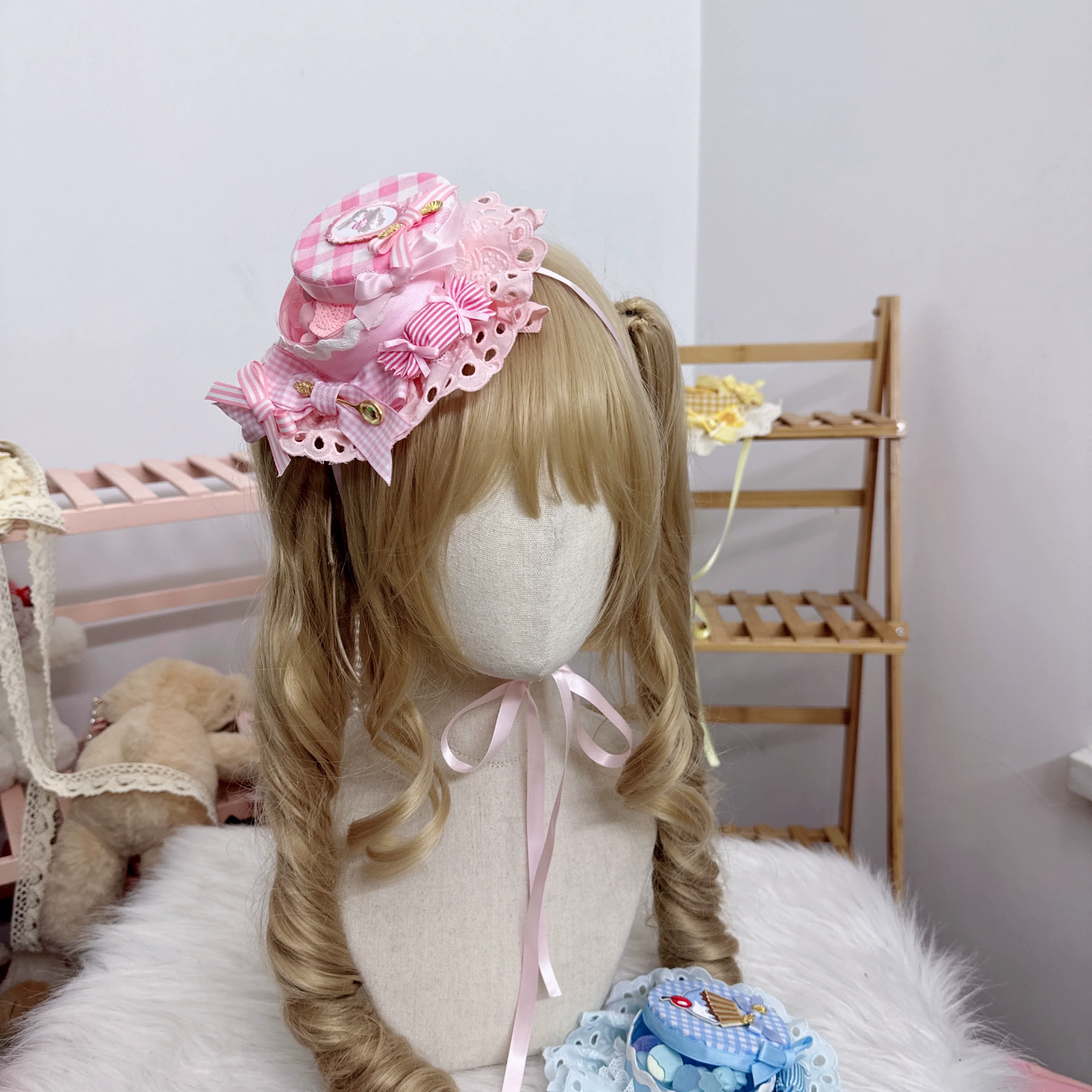 Sweet Lolita Candy Box Hat Handmade Lolita Top Hat - Image 14