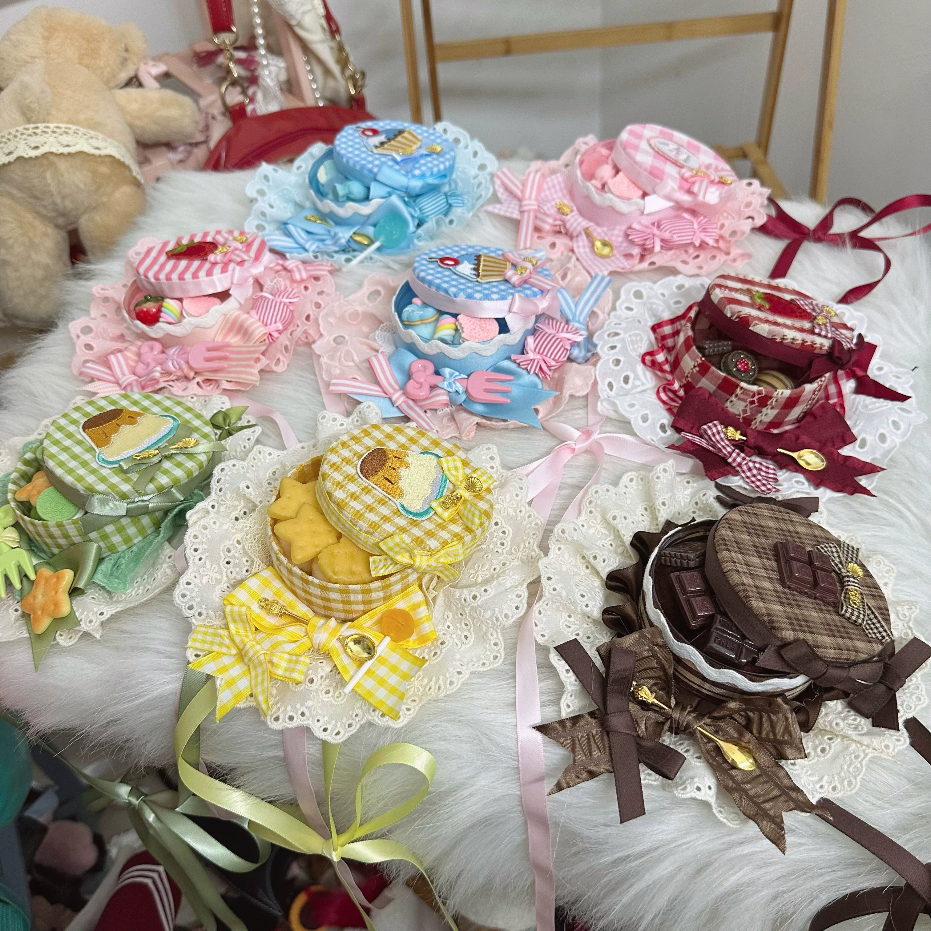 Sweet Lolita Candy Box Hat Handmade Lolita Top Hat - Image 26