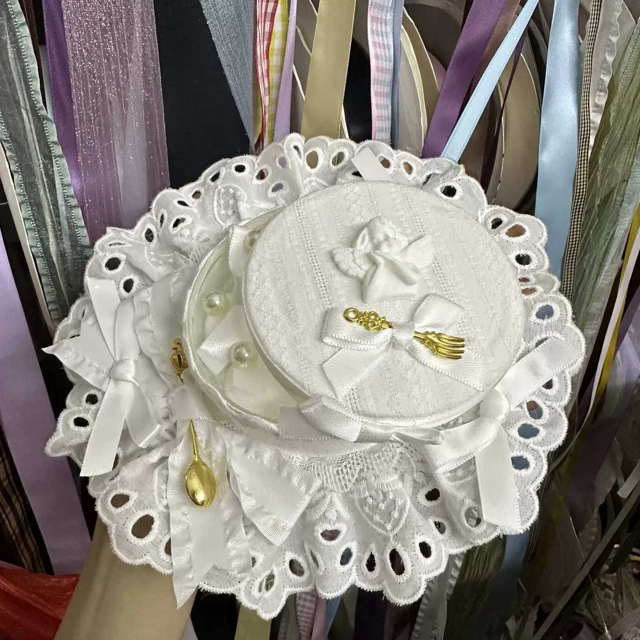Sweet Lolita Candy Box Hat Handmade Lolita Top Hat - Image 32