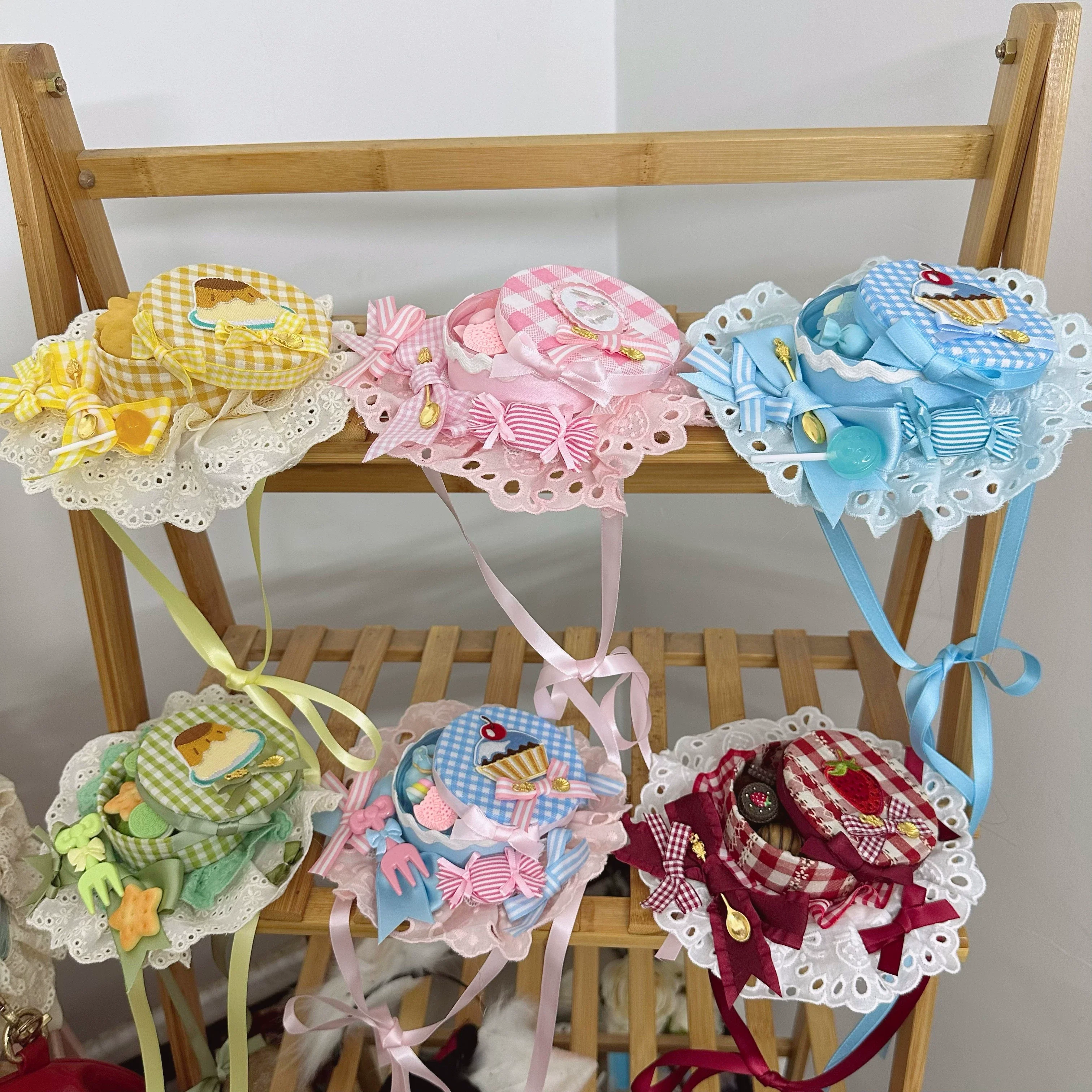 Sweet Lolita Candy Box Hat Handmade Lolita Top Hat - Image 4