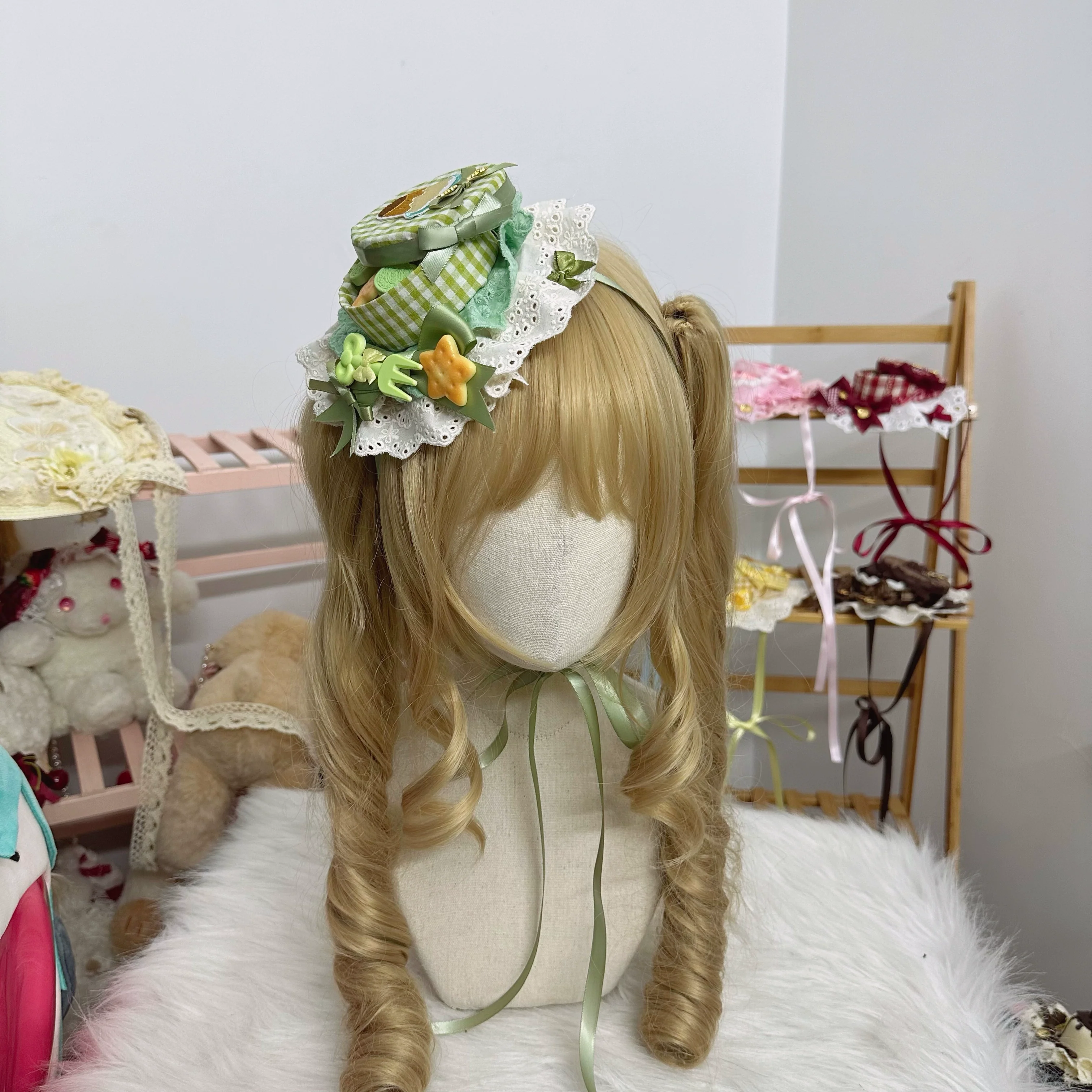 Sweet Lolita Candy Box Hat Handmade Lolita Top Hat - Image 6
