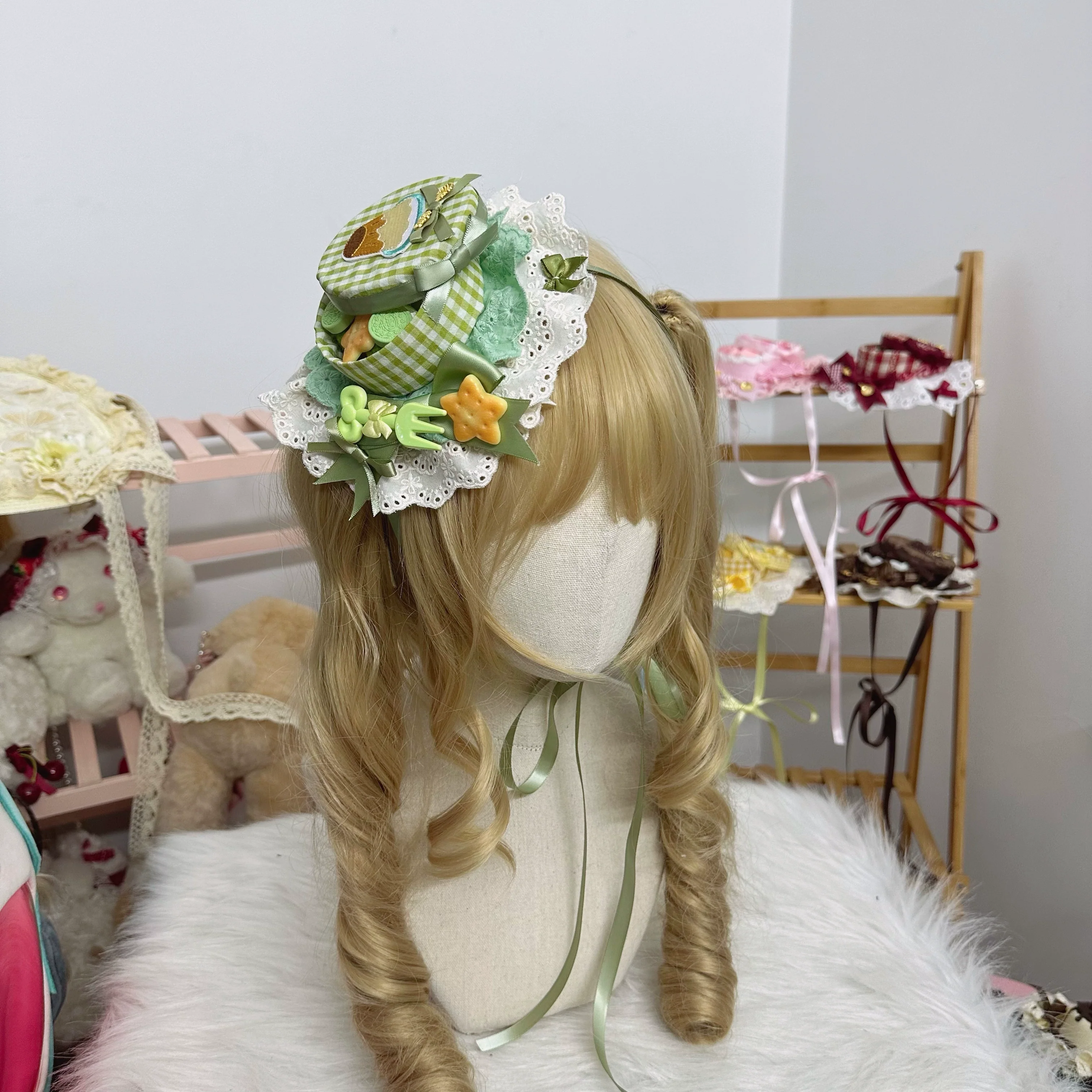 Sweet Lolita Candy Box Hat Handmade Lolita Top Hat - Image 7