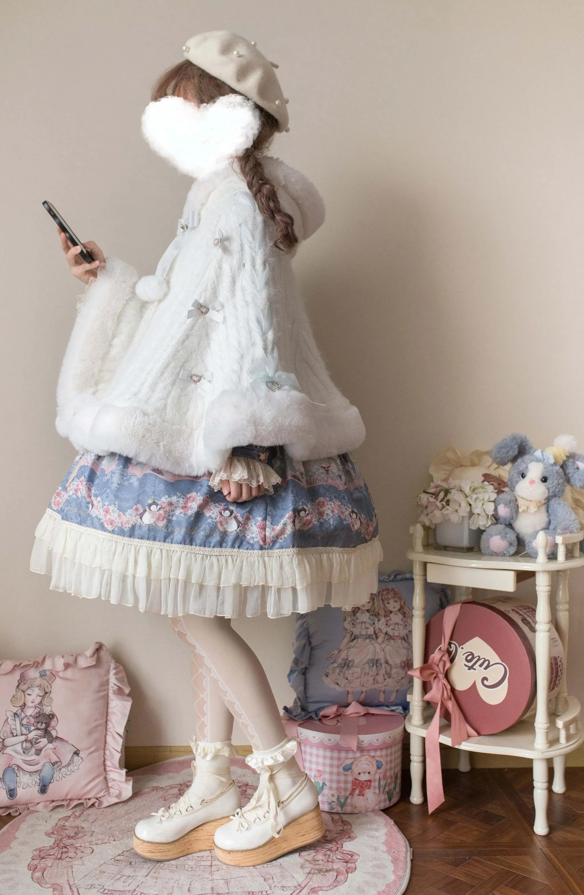 Sweet Bliss - Sweet Lolita Cape Winter Lolita Sweater Coat - Image 11
