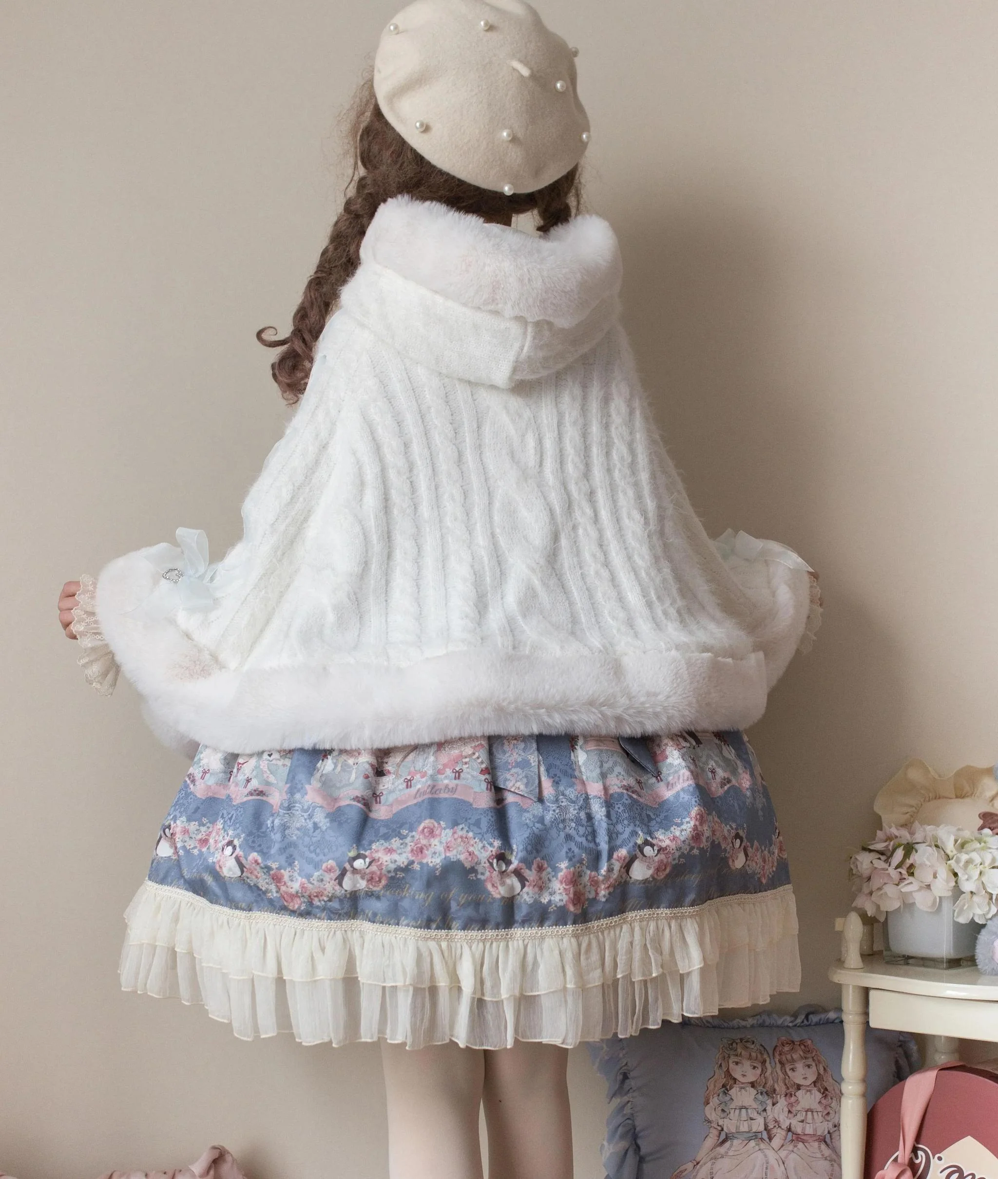 Sweet Bliss - Sweet Lolita Cape Winter Lolita Sweater Coat - Image 12