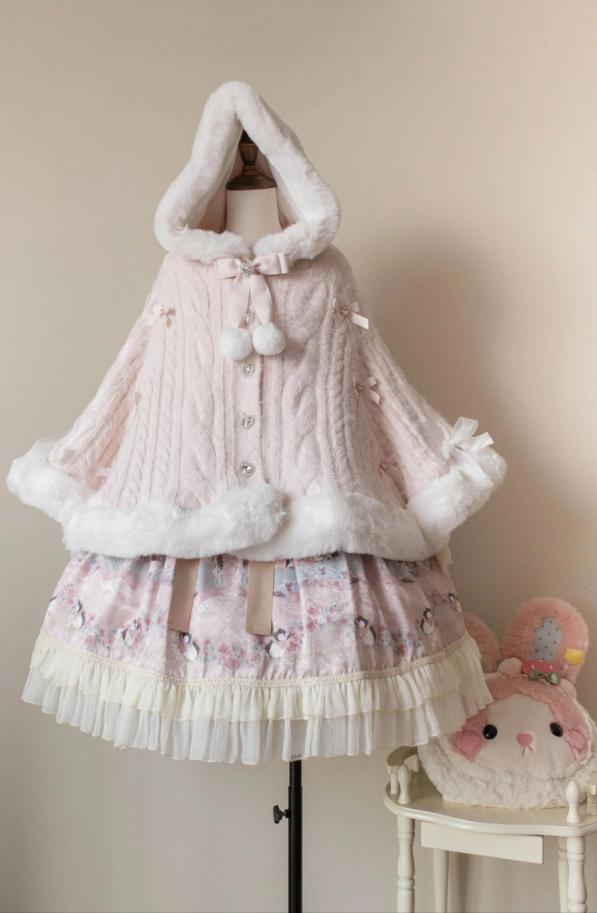Sweet Bliss - Sweet Lolita Cape Winter Lolita Sweater Coat - Image 14