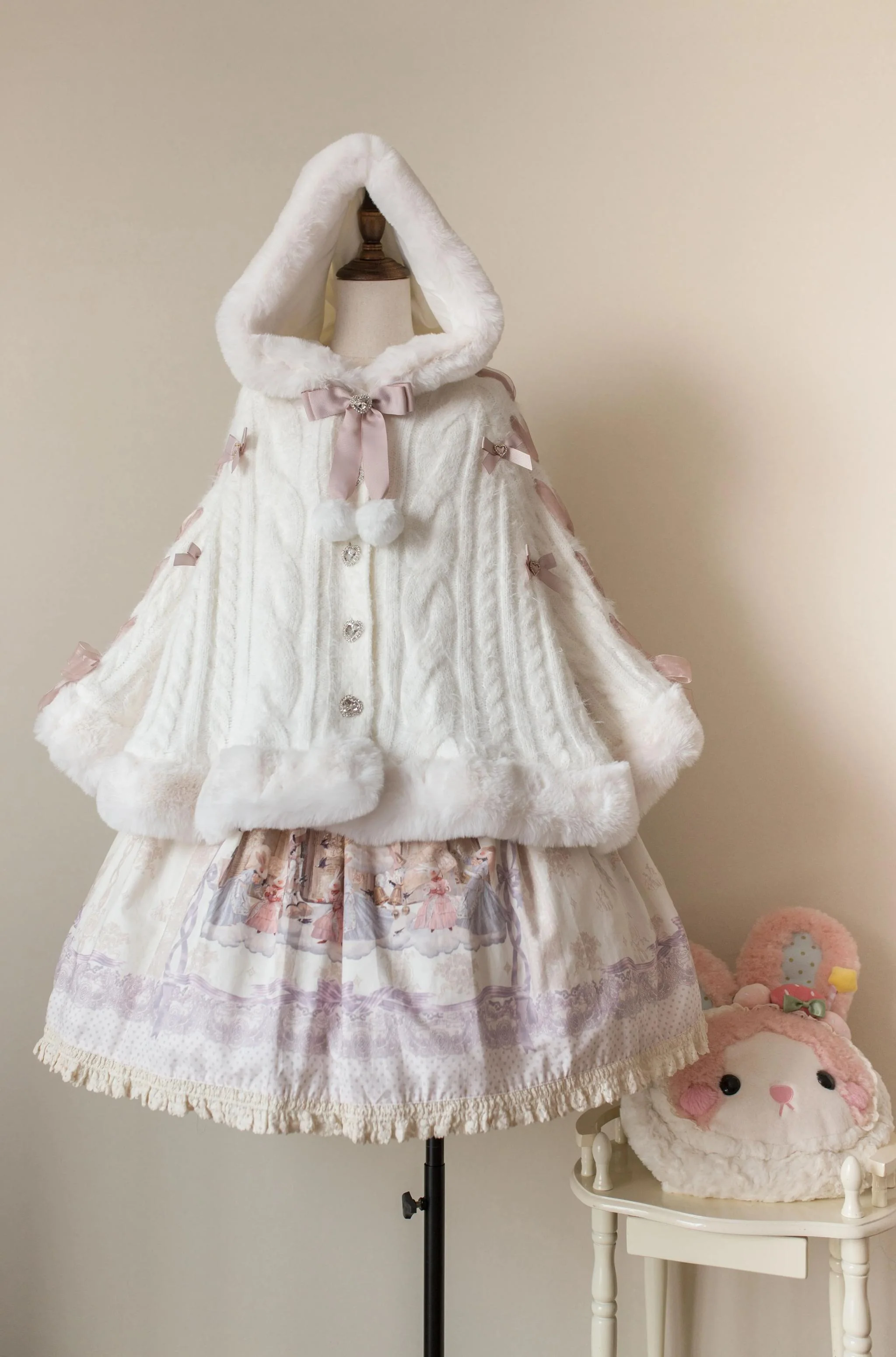 Sweet Bliss - Sweet Lolita Cape Winter Lolita Sweater Coat - Image 16