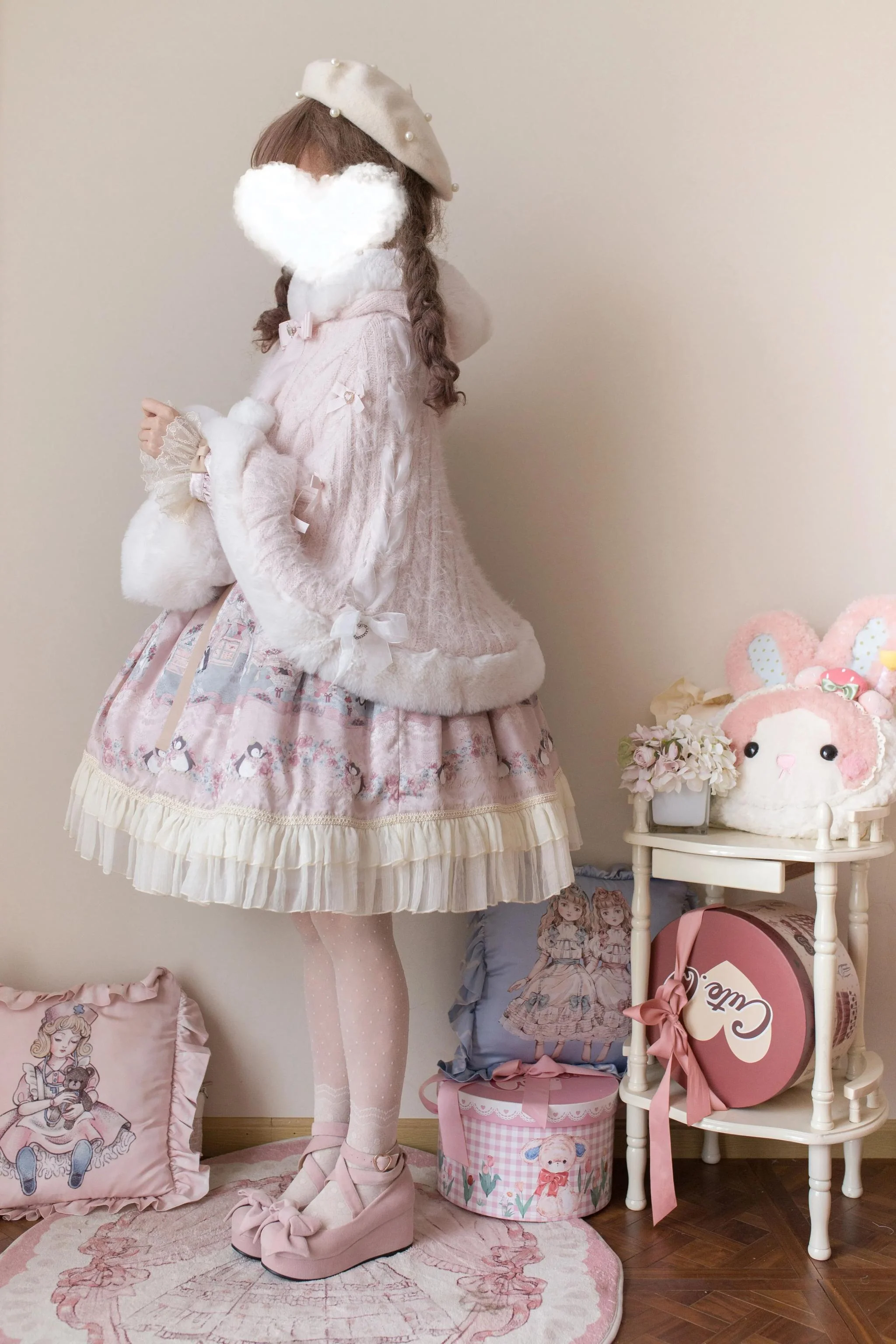 Sweet Bliss - Sweet Lolita Cape Winter Lolita Sweater Coat - Image 7