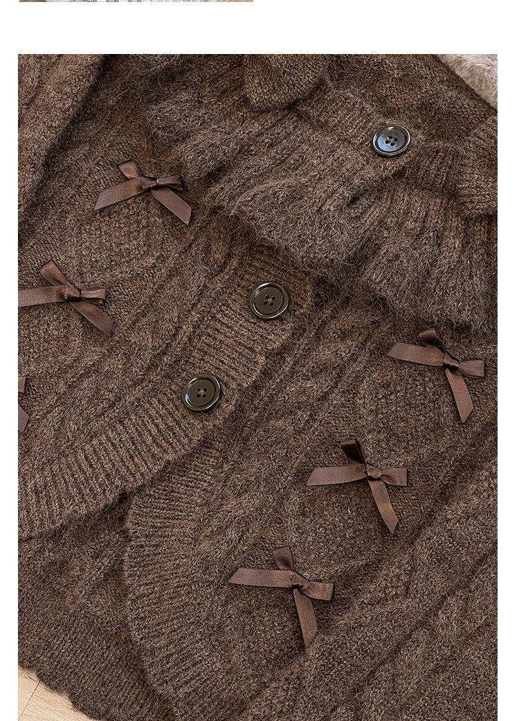 Napoleon Pastry - Sweet Lolita Cardigan, Detachable Bows - Image 5