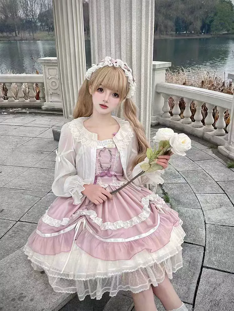 Teddy Bear - Sheer Lolita Cardigan Long Sleeve Lolita Cape Rabbit Ear - Image 14