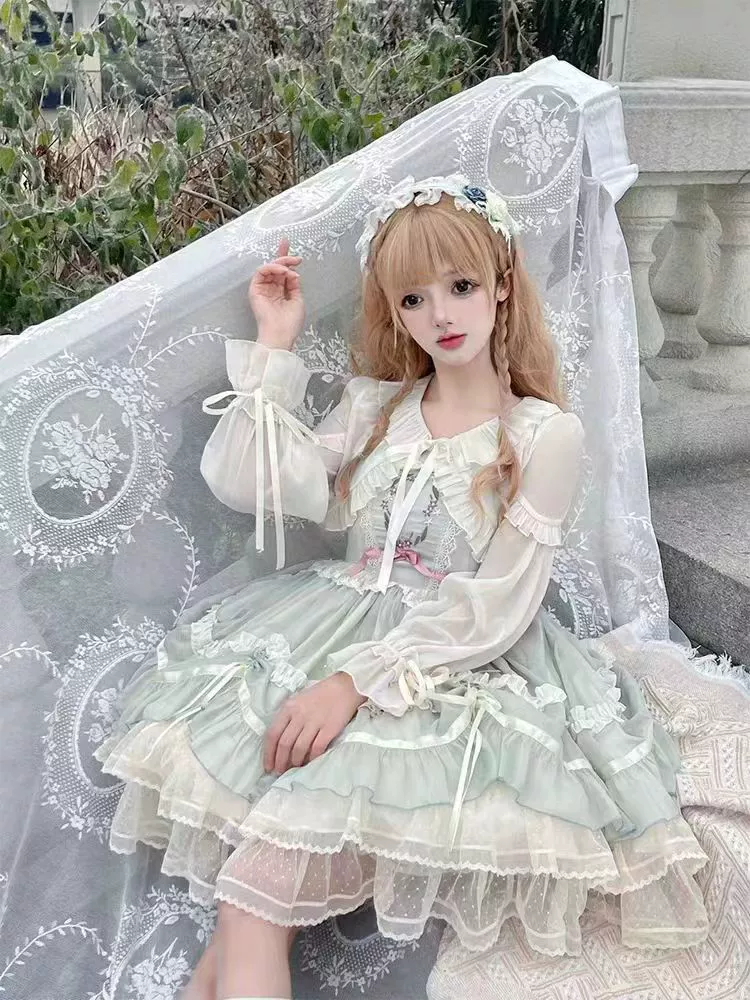 Teddy Bear - Sheer Lolita Cardigan Long Sleeve Lolita Cape Rabbit Ear - Image 16