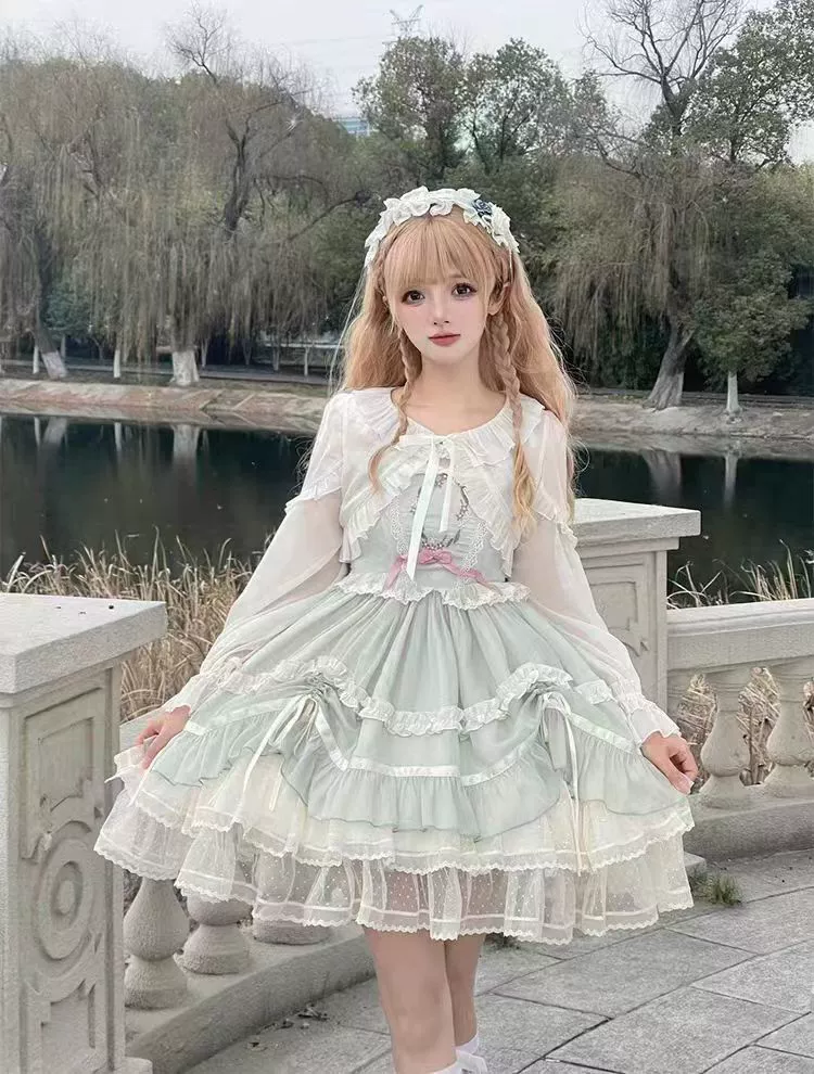 Teddy Bear - Sheer Lolita Cardigan Long Sleeve Lolita Cape Rabbit Ear - Image 17