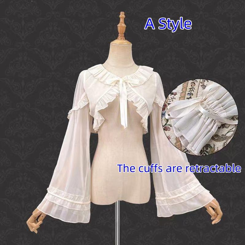 Teddy Bear - Sheer Lolita Cardigan Long Sleeve Lolita Cape Rabbit Ear - Image 18
