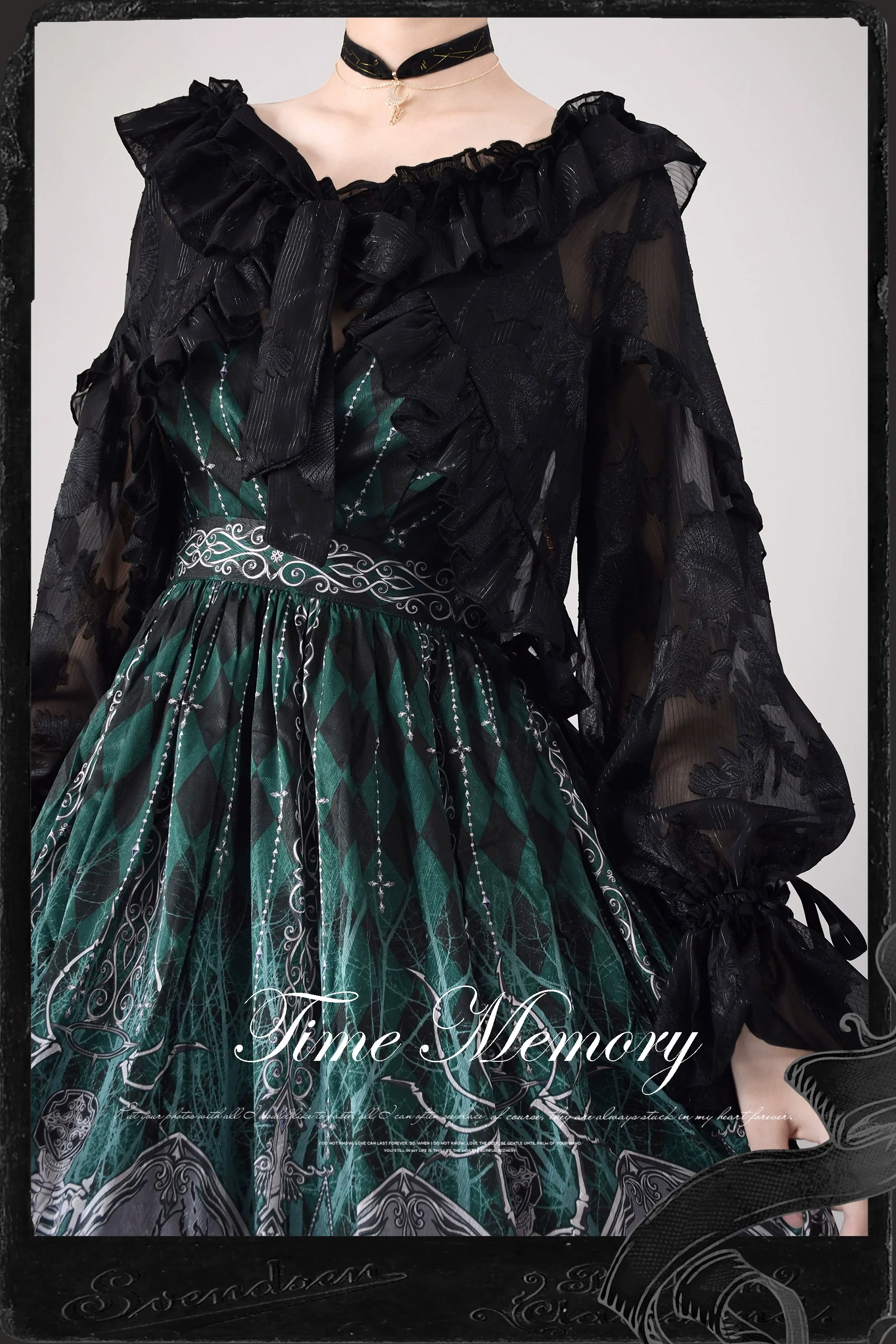 Xianbei - Sweet Lolita Chiffon Lantern Sleeve Cardigan with Bow - Image 14