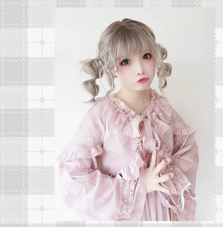 Xianbei - Sweet Lolita Chiffon Lantern Sleeve Cardigan with Bow - Image 38