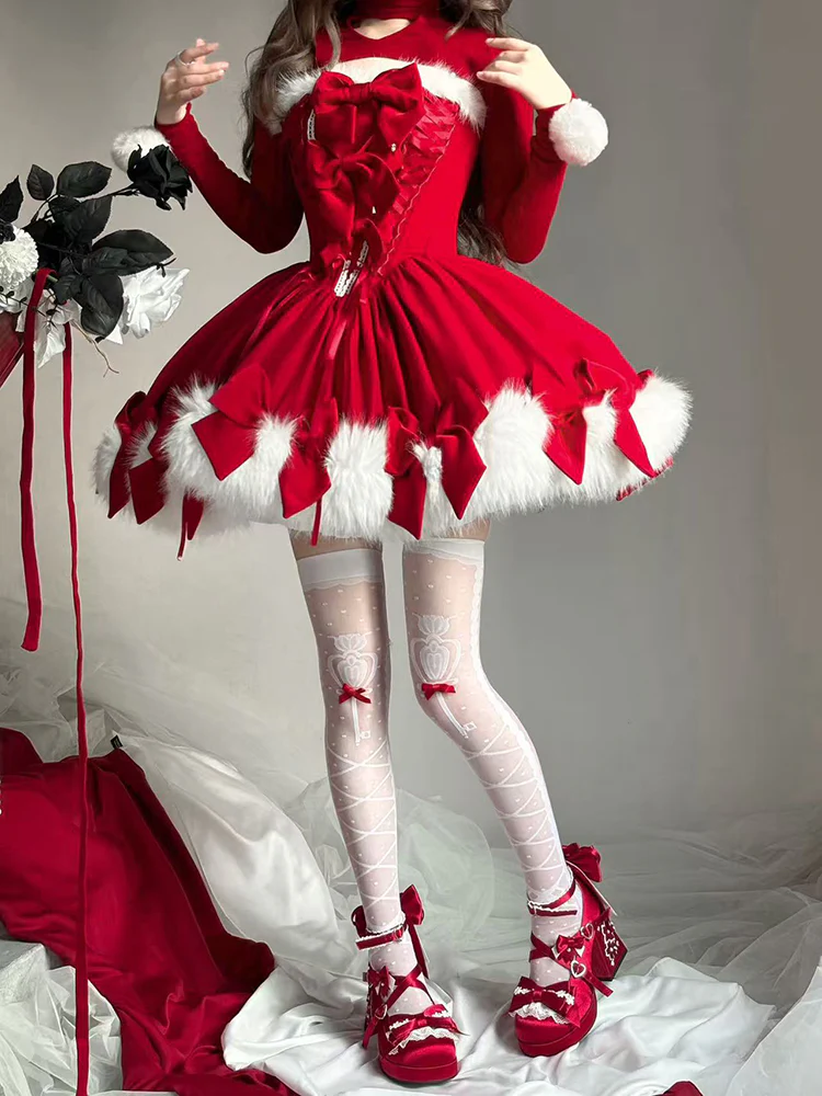 Sakura Oath - Sweet Lolita Chunky Heel, 3D Floral Decoration - Image 18