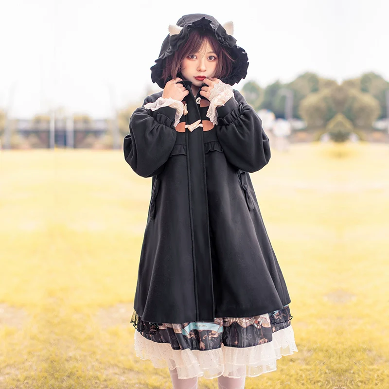 Fairy Cat - Sweet Lolita Coat Autumn and Winter Lolita Outwear - Image 20