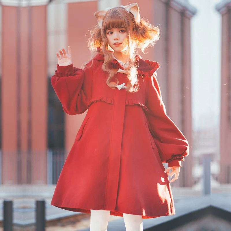 Fairy Cat - Sweet Lolita Coat Autumn and Winter Lolita Outwear - Image 3