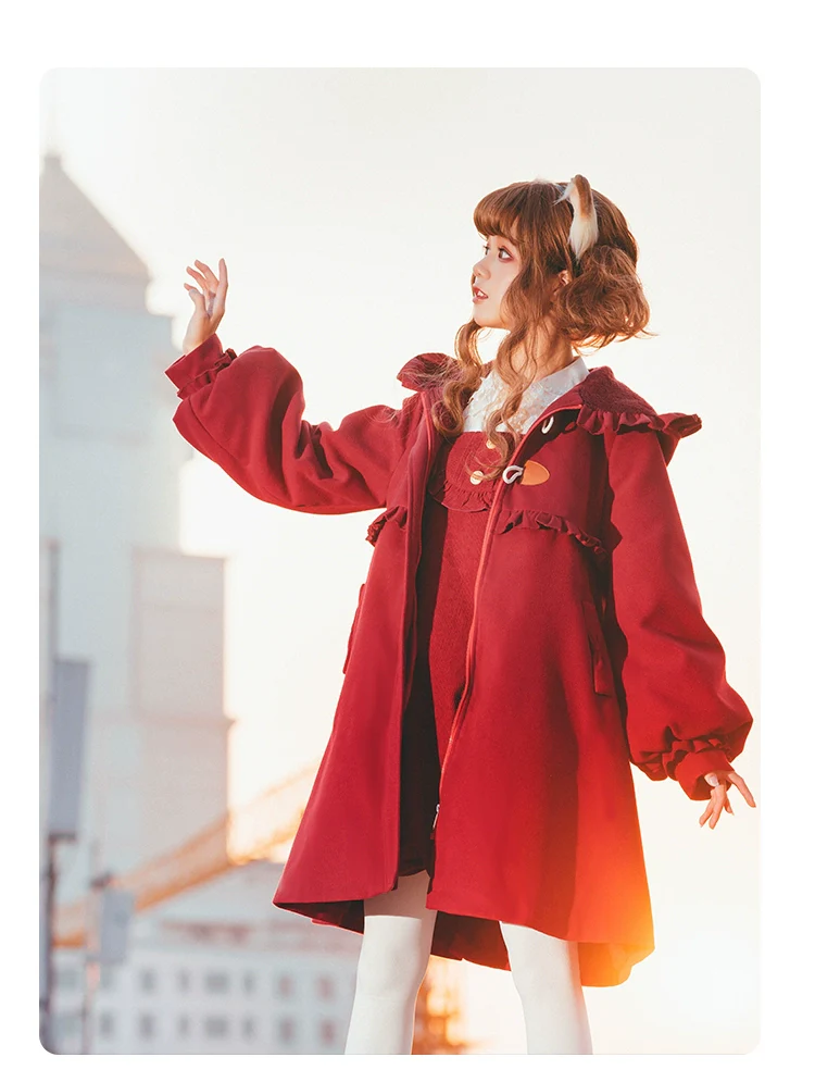 Fairy Cat - Sweet Lolita Coat Autumn and Winter Lolita Outwear - Image 4