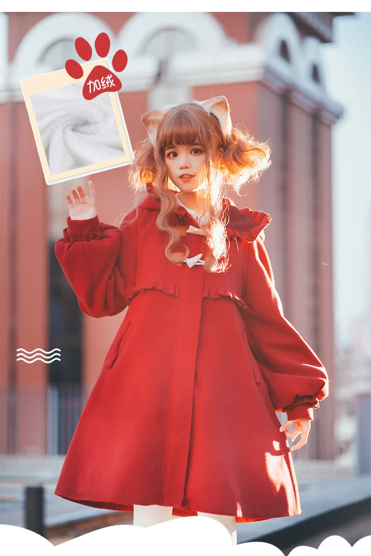 Fairy Cat - Sweet Lolita Coat Autumn and Winter Lolita Outwear - Image 6