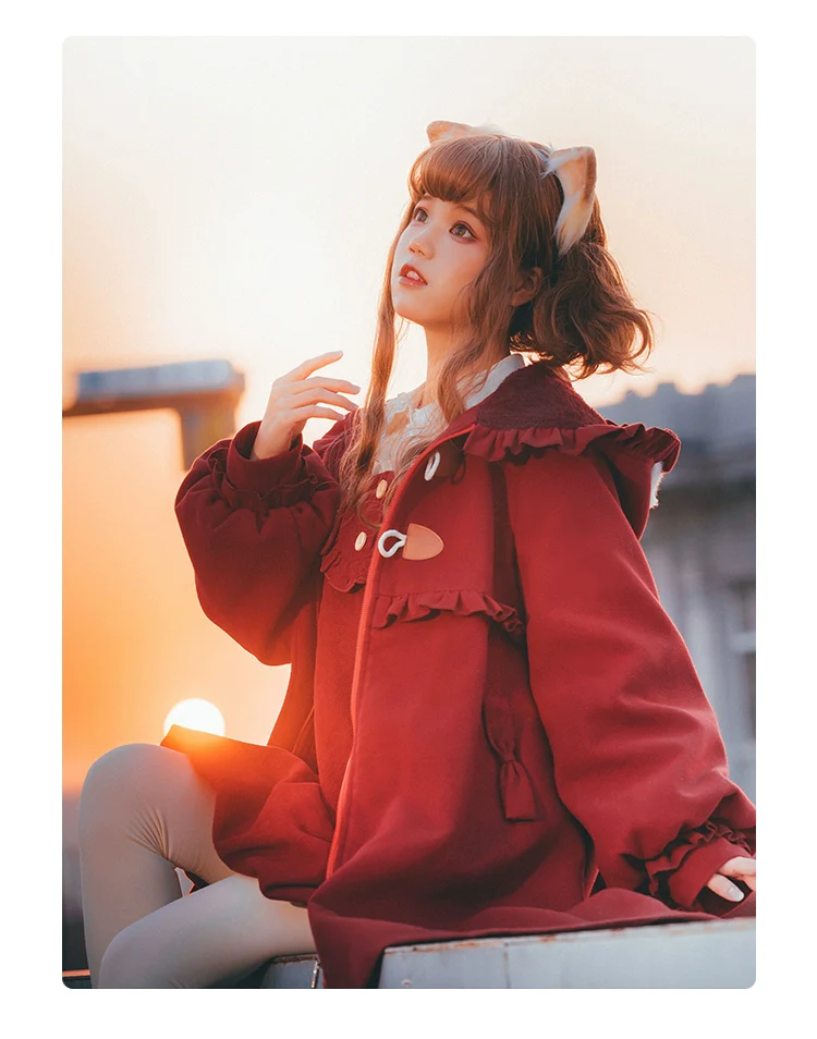Fairy Cat - Sweet Lolita Coat Autumn and Winter Lolita Outwear - Image 8