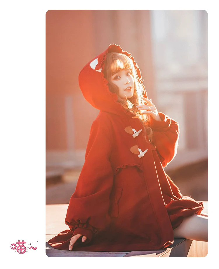 Fairy Cat - Sweet Lolita Coat Autumn and Winter Lolita Outwear - Image 9