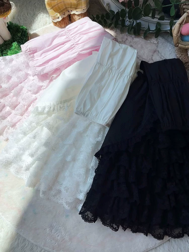 Sweet Lolita Cotton Shirt, Detachable Hime Sleeves - Image 12