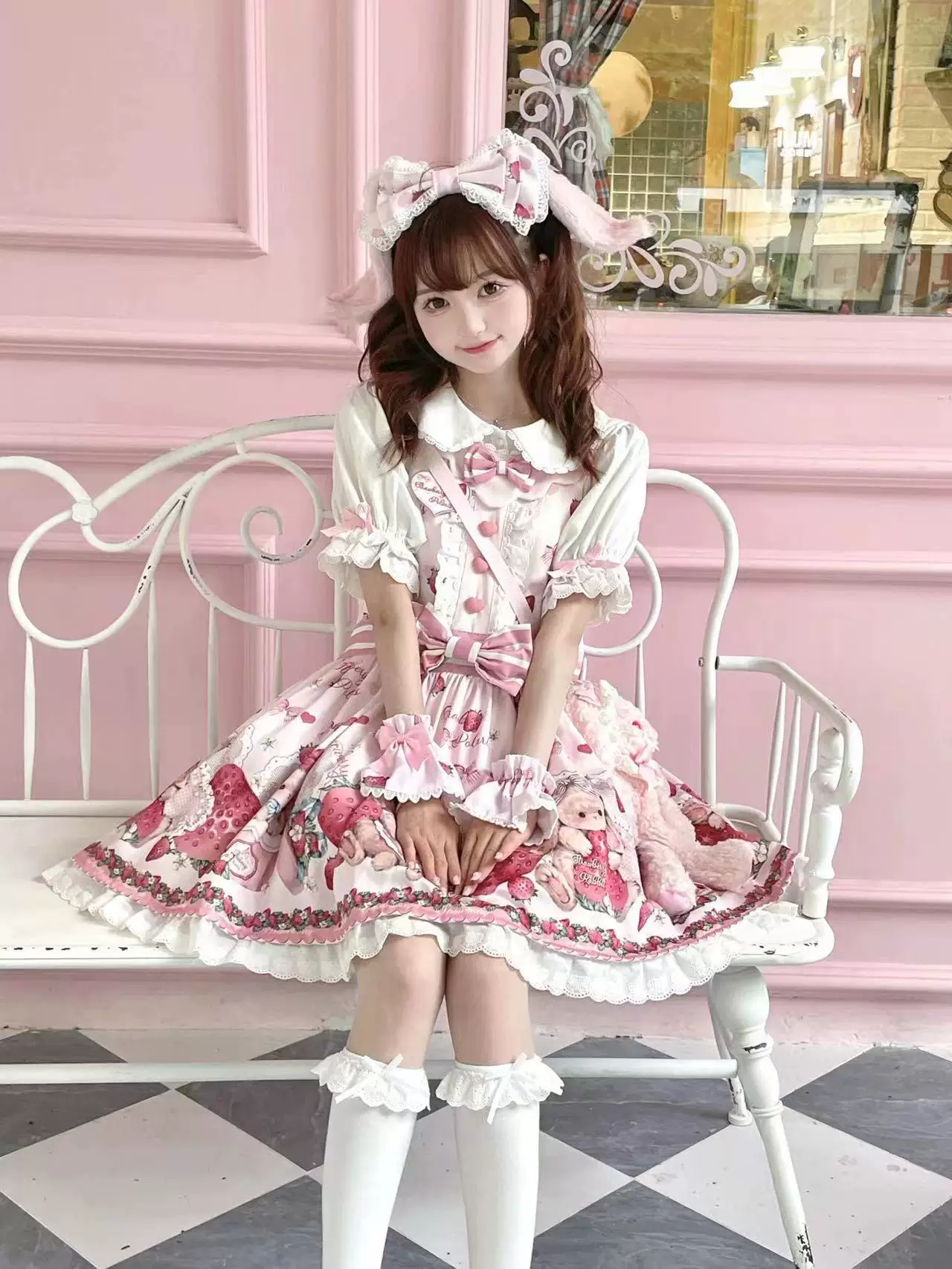 Rabbit Berry Gift Box - Sweet Lolita Cotton Shirt, Peter Pan Collar - Image 20