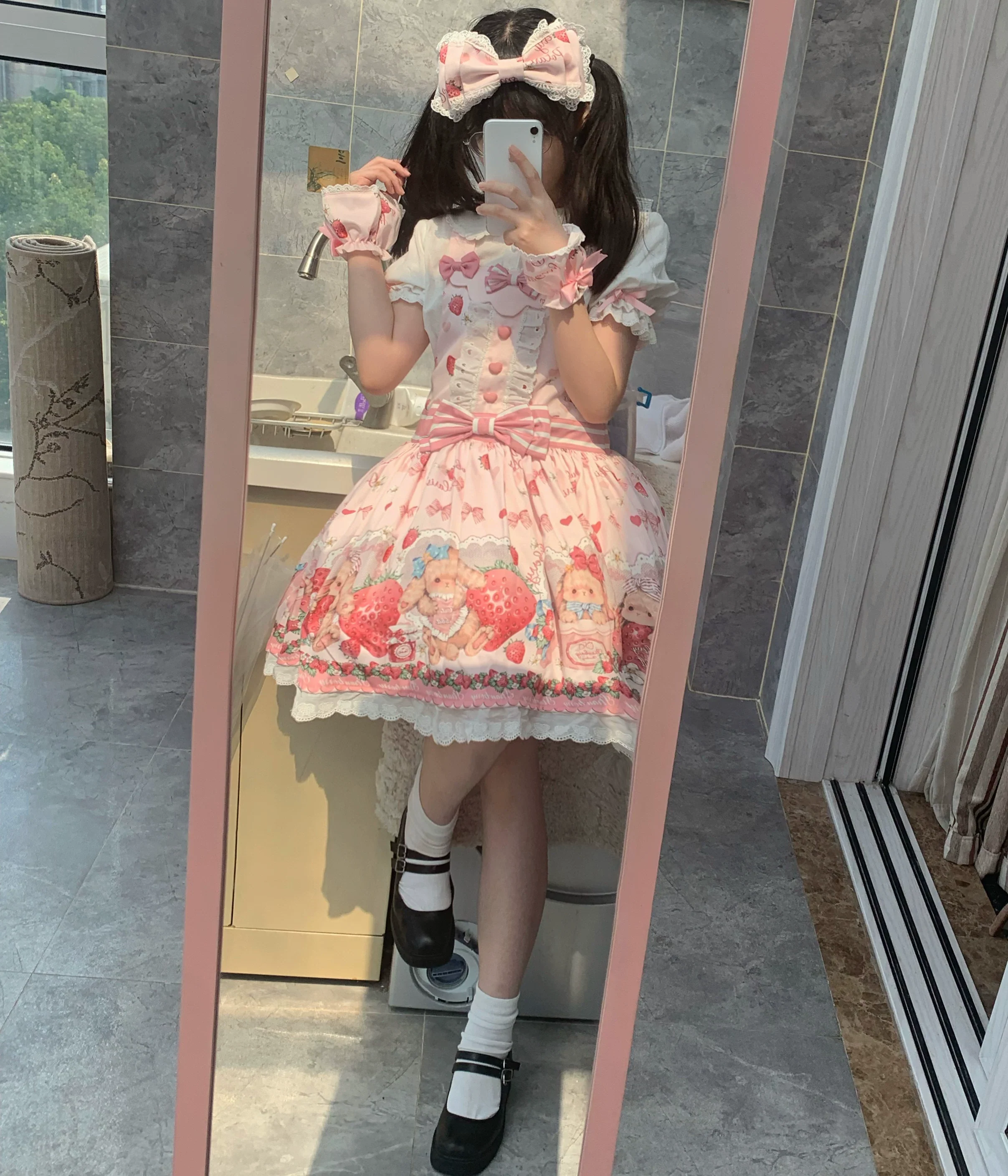 Rabbit Berry Gift Box - Sweet Lolita Cotton Shirt, Peter Pan Collar - Image 23