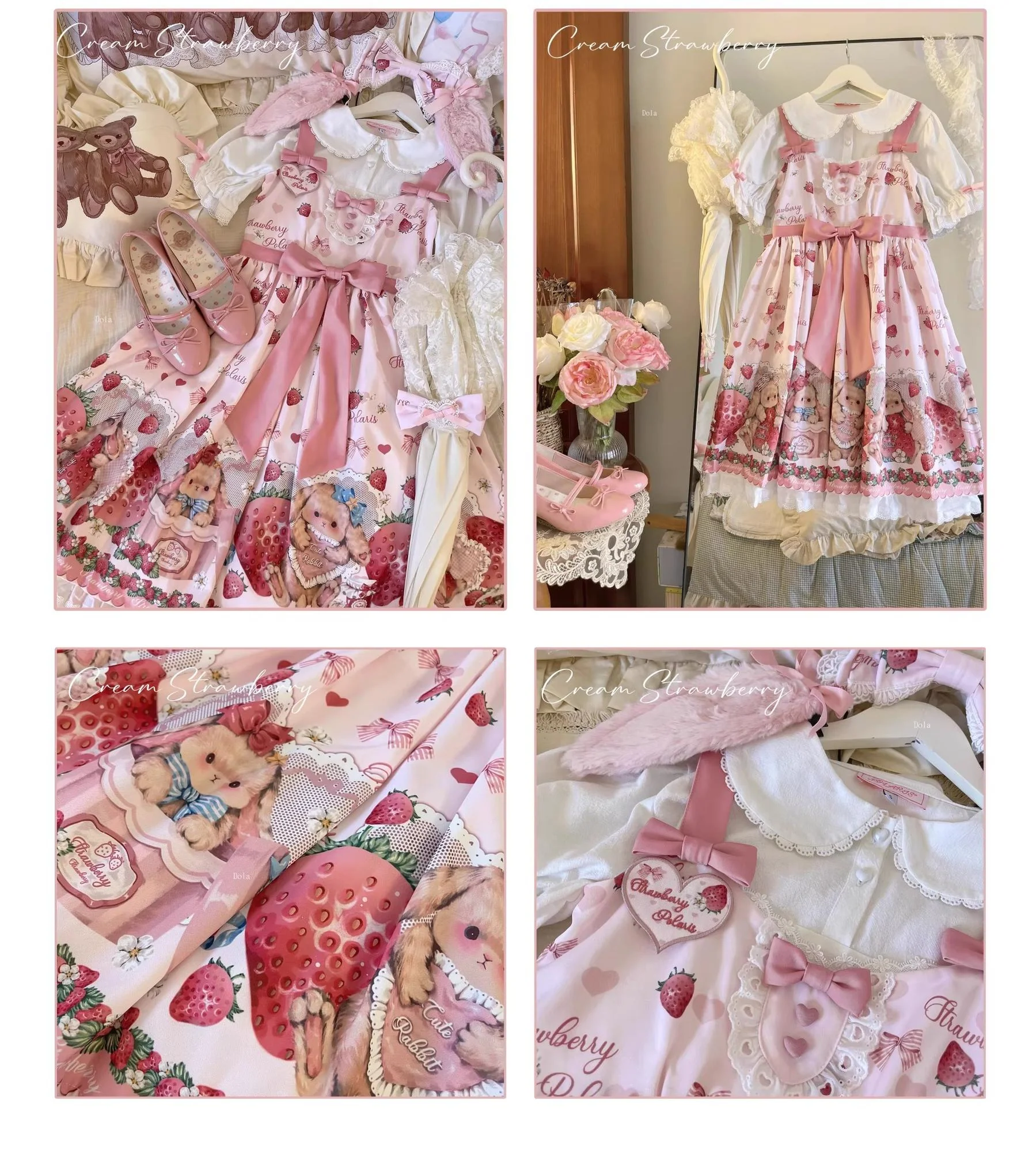Rabbit Berry Gift Box - Sweet Lolita Cotton Shirt, Peter Pan Collar - Image 30