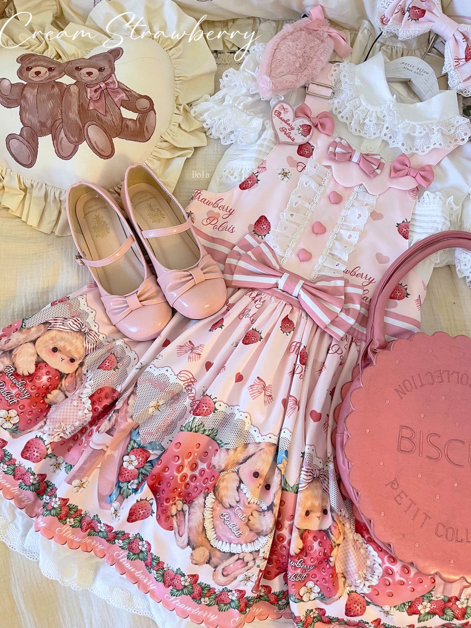 Rabbit Berry Gift Box - Sweet Lolita Cotton Shirt, Peter Pan Collar - Image 31