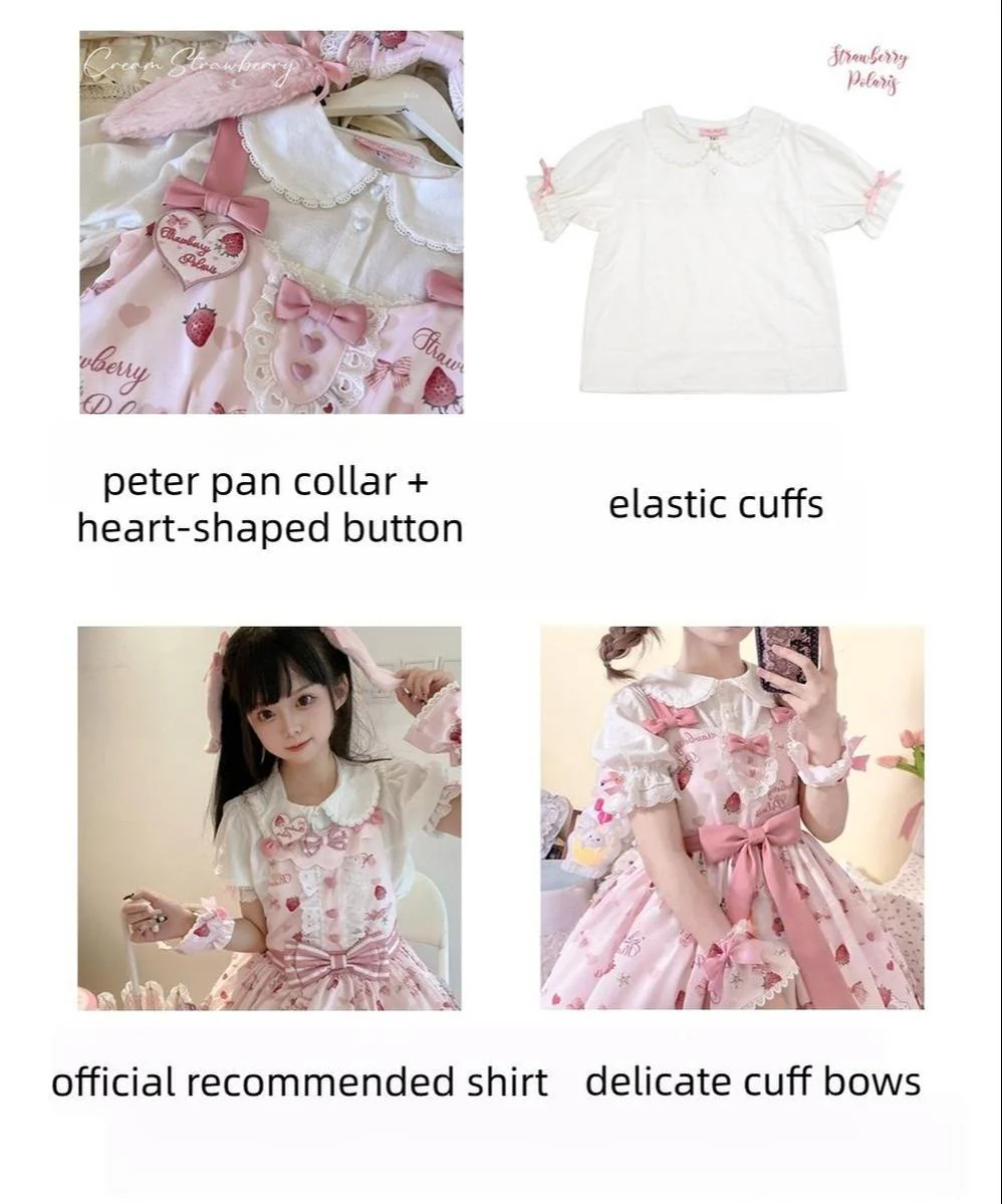 Rabbit Berry Gift Box - Sweet Lolita Cotton Shirt, Peter Pan Collar - Image 7