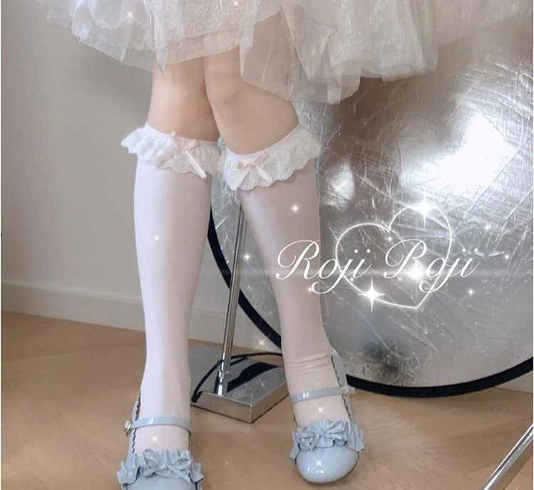 Sweet Lolita Cotton Socks Bow Lace Socks - Image 7