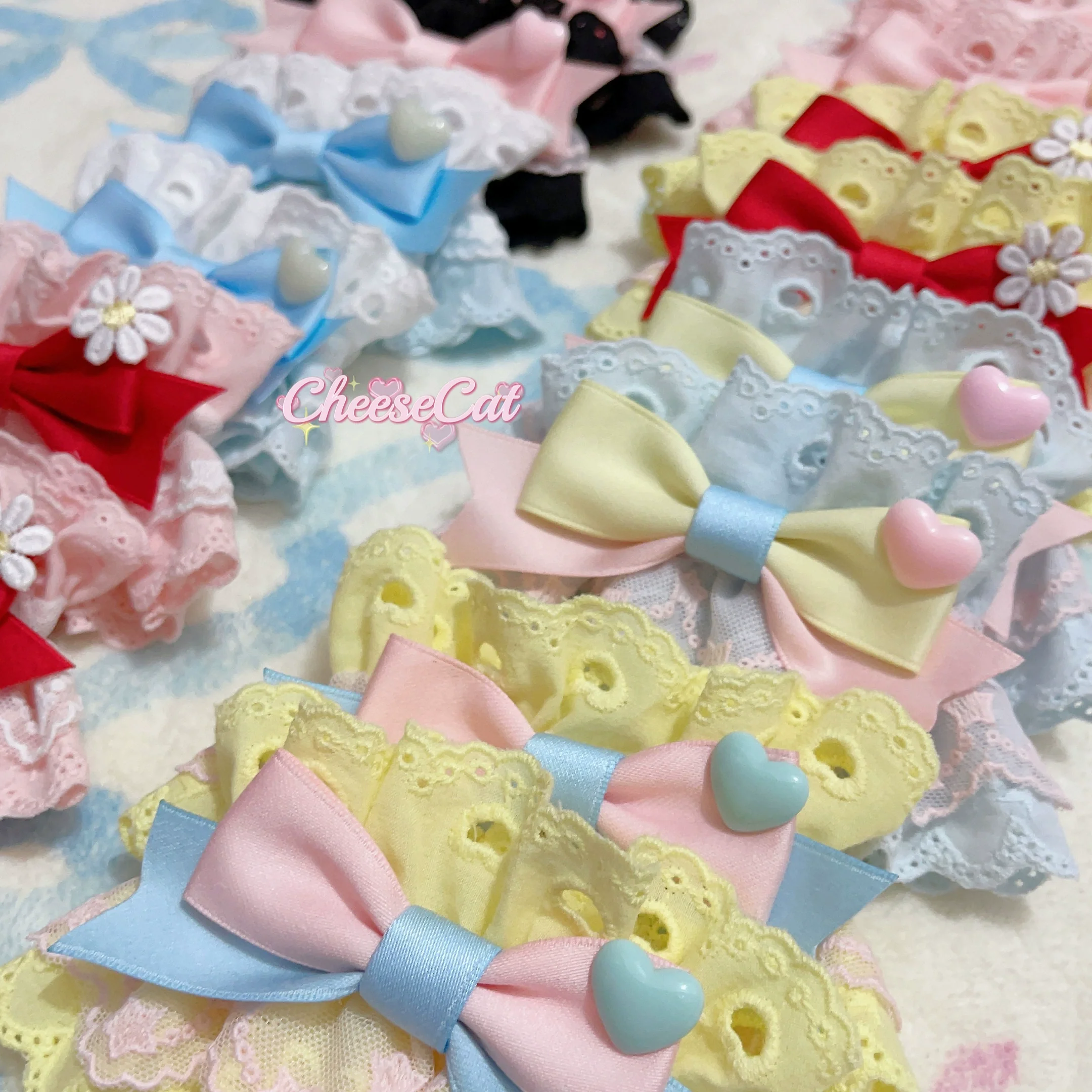 Creamy Celestial - Sweet Lolita Cuffs Handmade Lace Cuffs - Image 16