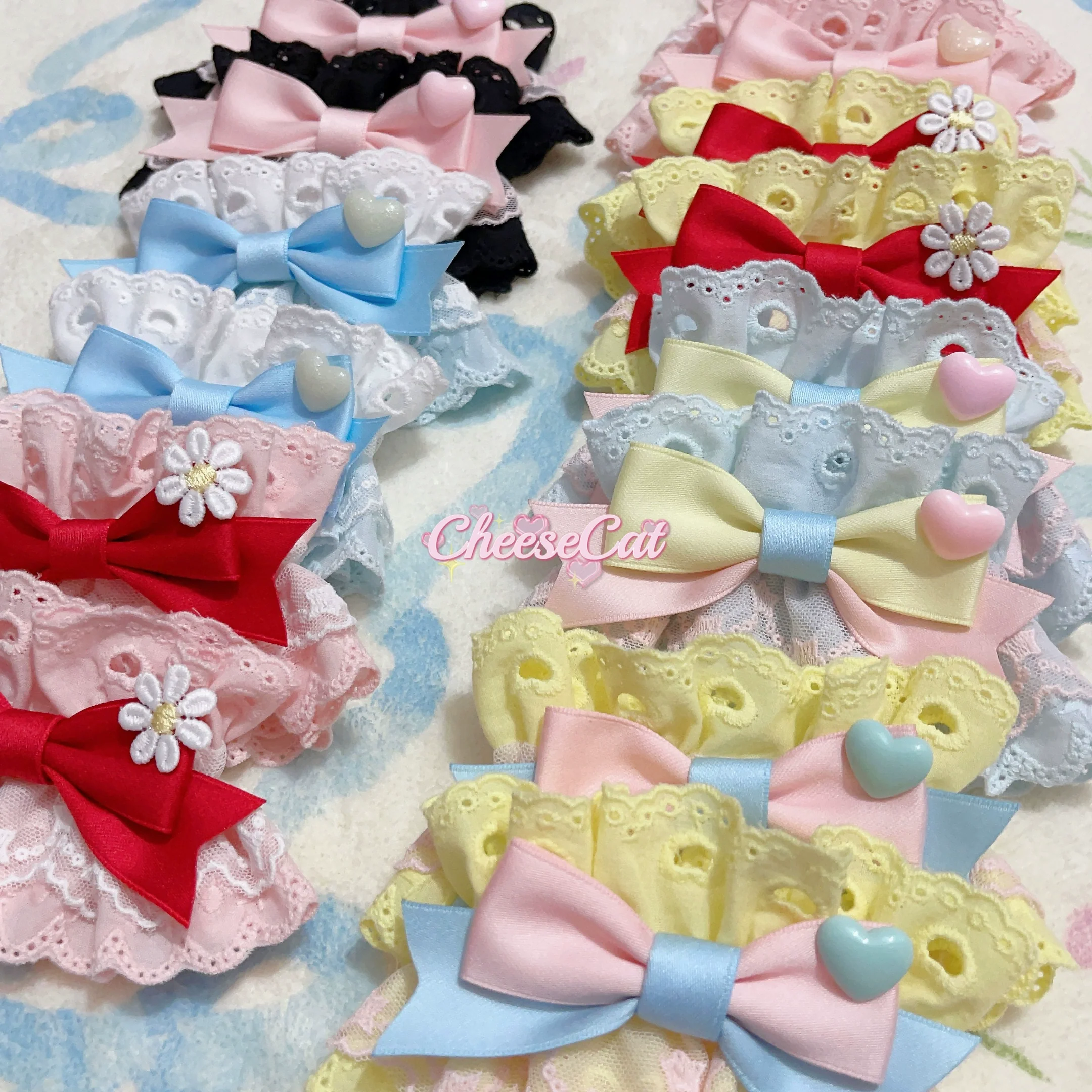 Creamy Celestial - Sweet Lolita Cuffs Handmade Lace Cuffs - Image 20