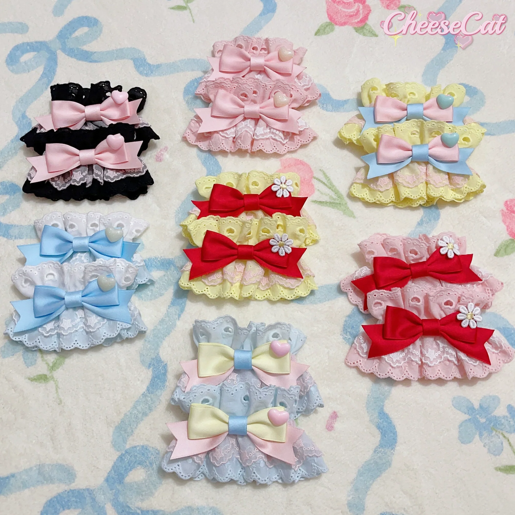 Creamy Celestial - Sweet Lolita Cuffs Handmade Lace Cuffs - Image 21