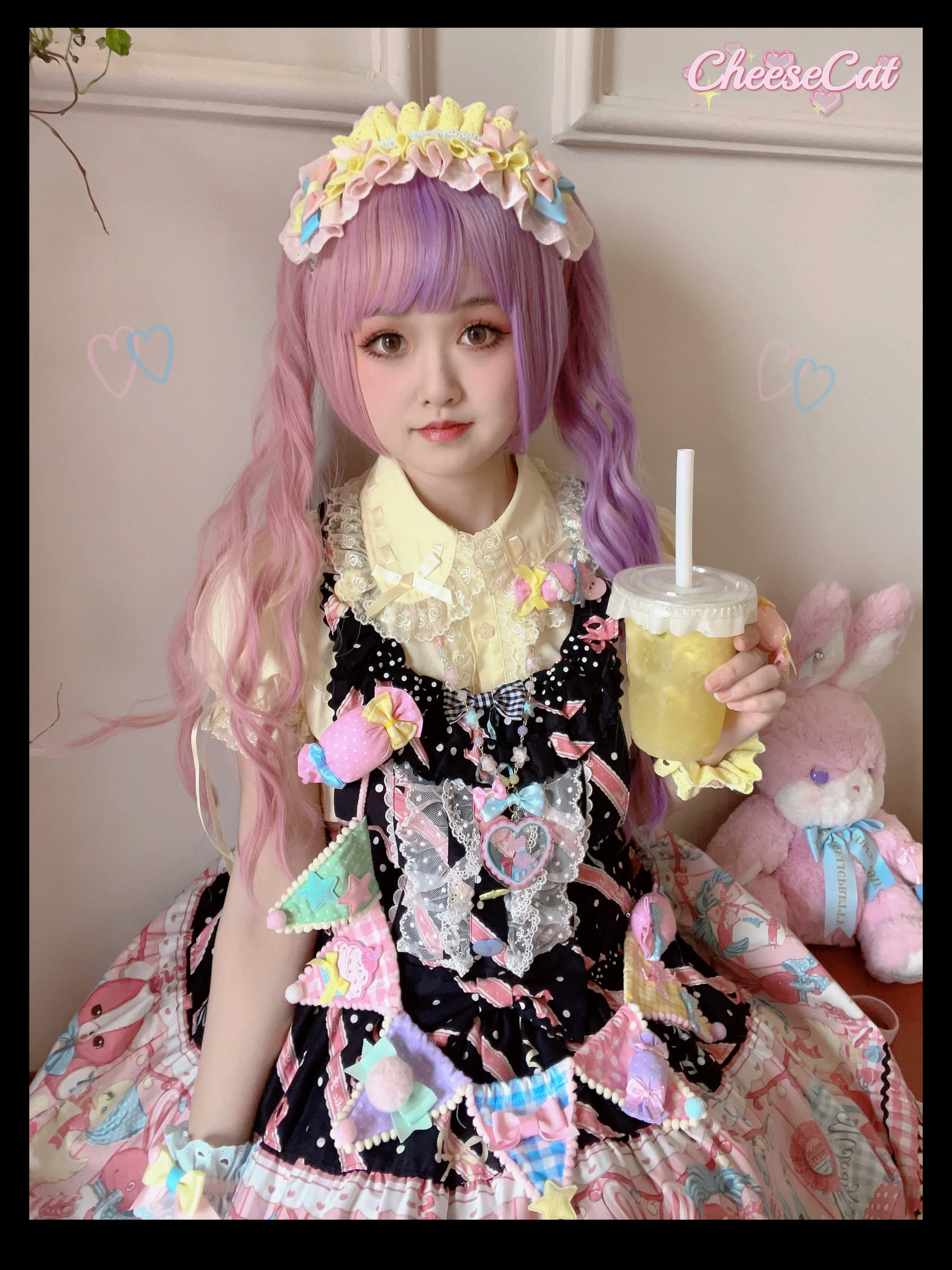 Creamy Celestial - Sweet Lolita Cuffs Handmade Lace Cuffs - Image 3