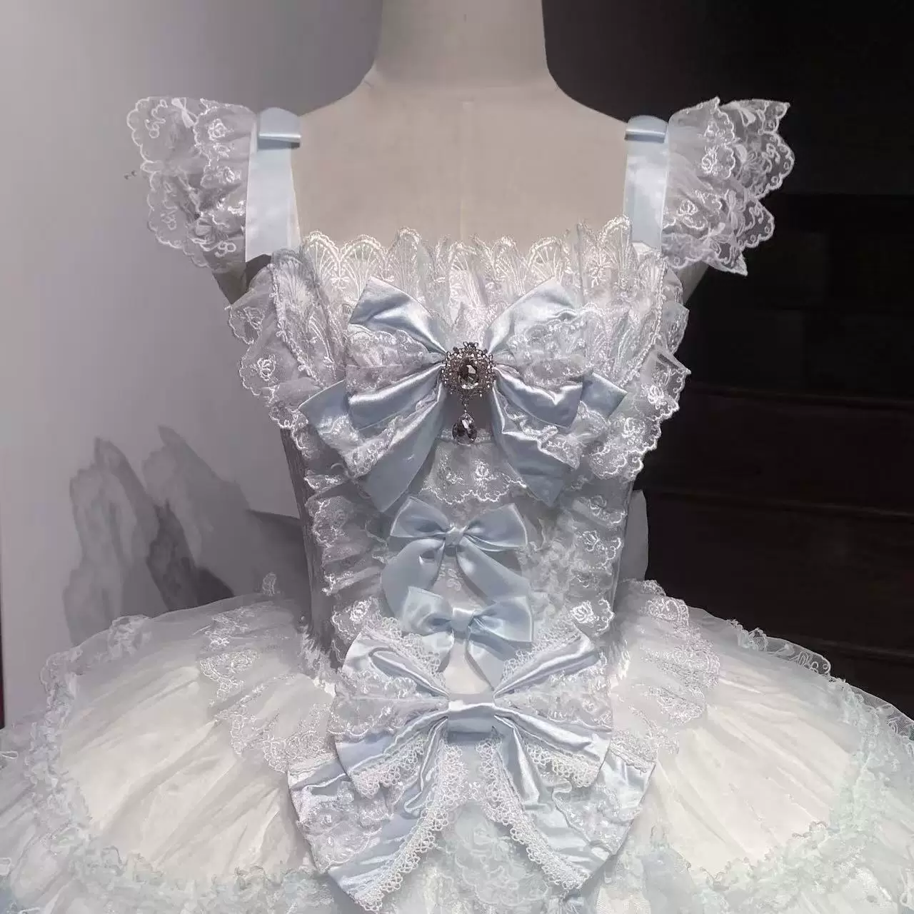 Floral Dream Isle - Sweet Lolita Doll-like JSK Dress, Bows & Lace - Image 14