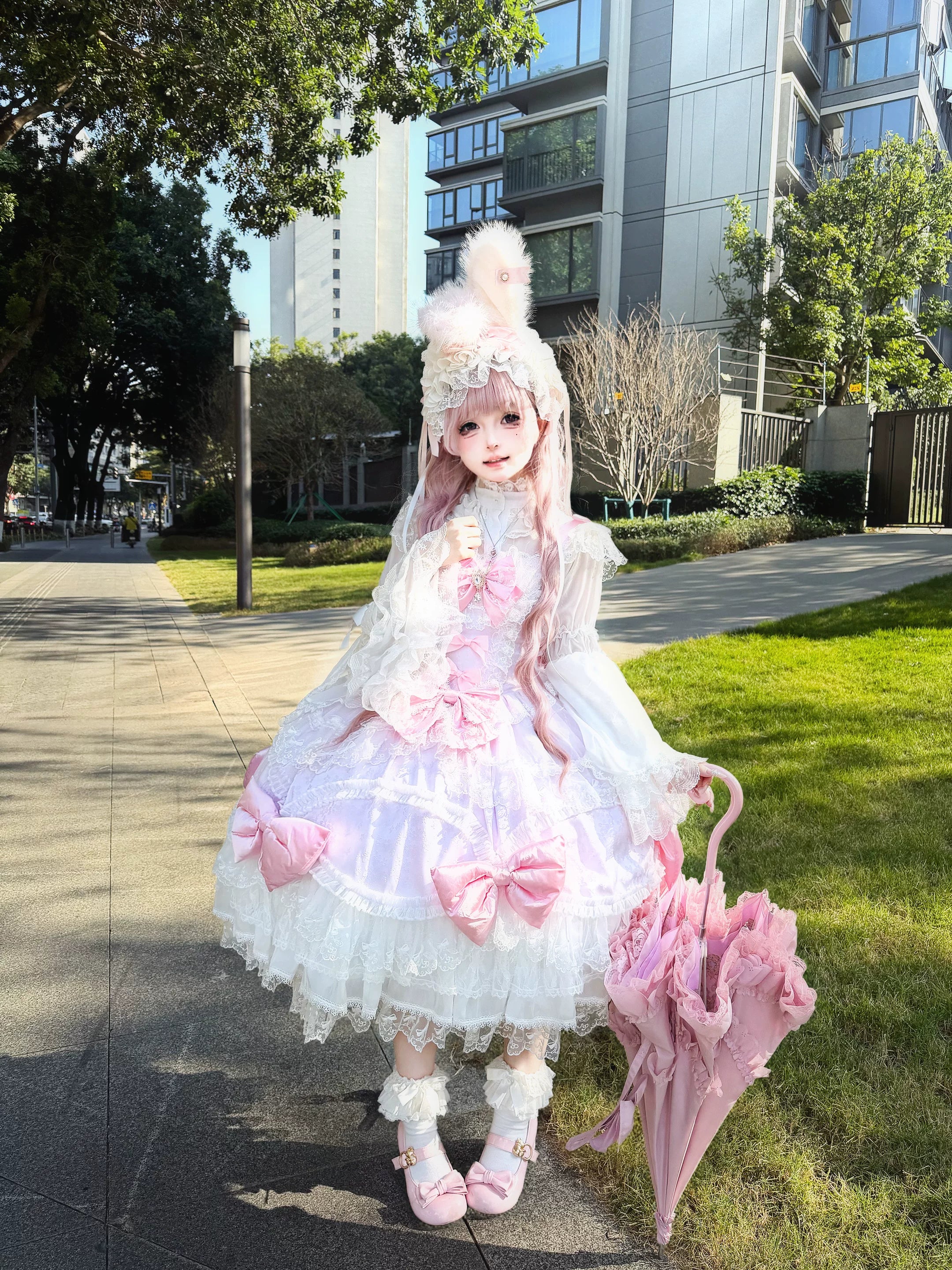 Floral Dream Isle - Sweet Lolita Doll-like JSK Dress, Bows & Lace - Image 33
