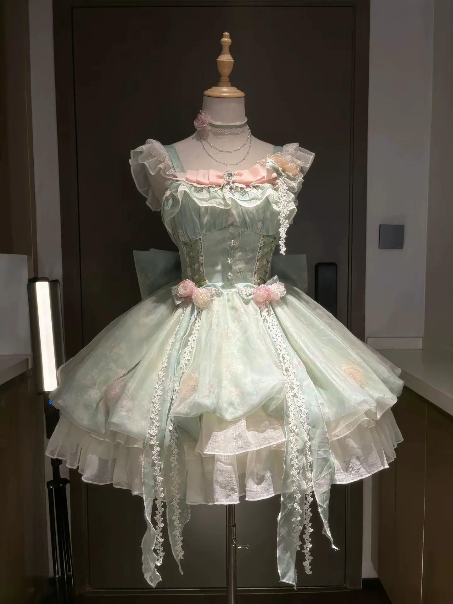 Platycodon House - Floral Magician - Sweet Lolita Dress Floral Print Short Length JSK