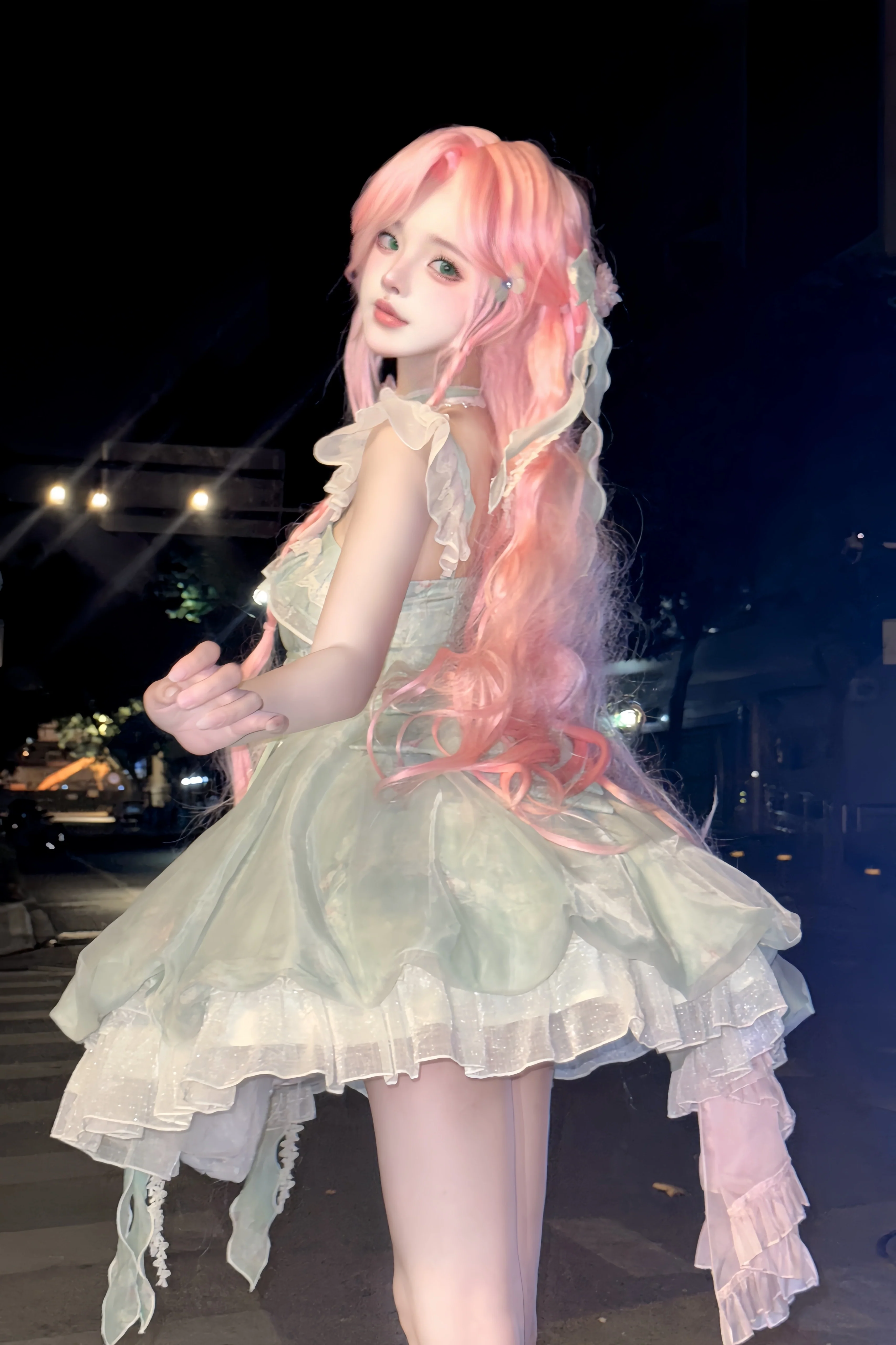 Platycodon House - Floral Magician - Sweet Lolita Dress Floral Print Short Length JSK - Image 11
