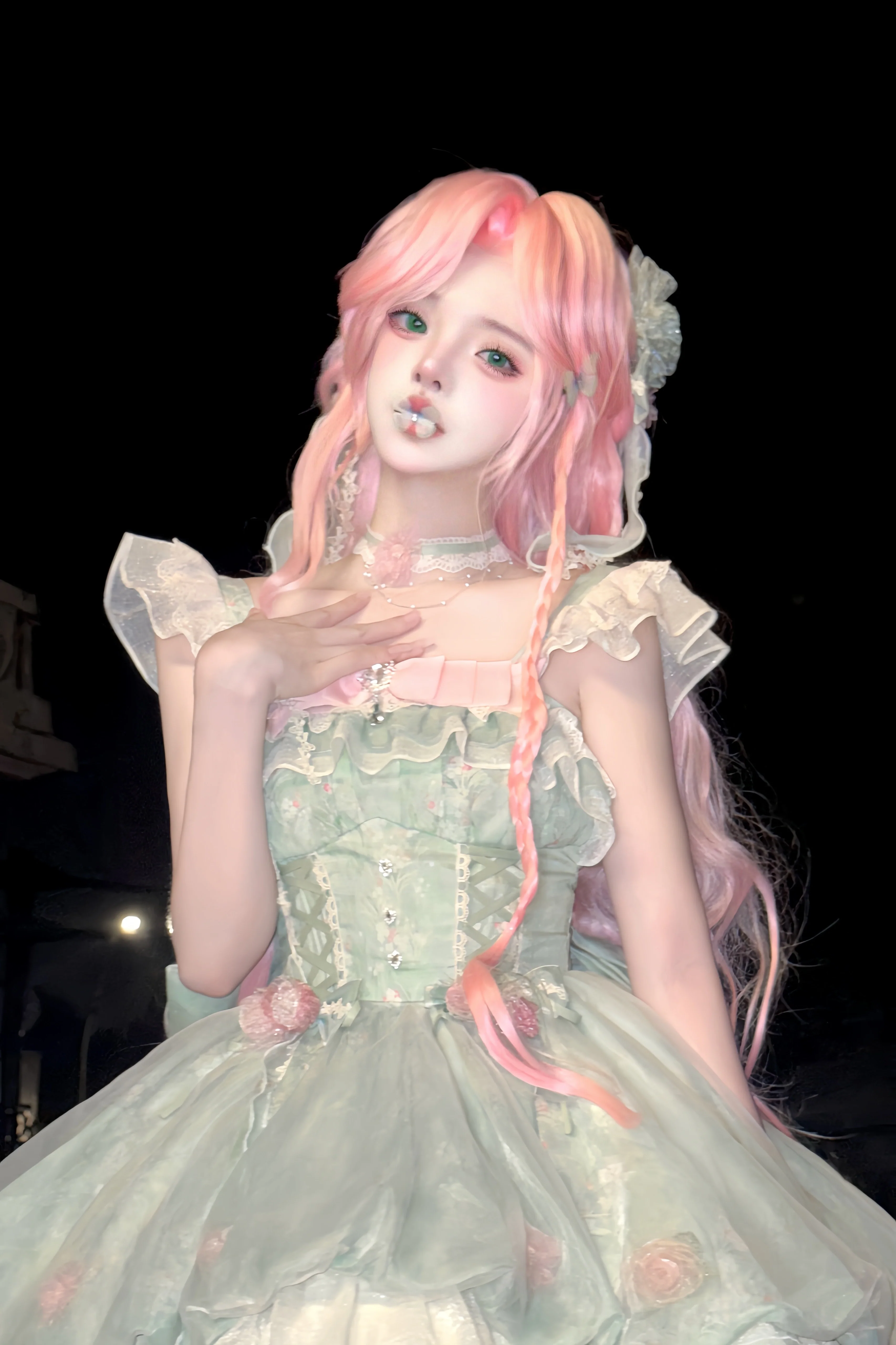Platycodon House - Floral Magician - Sweet Lolita Dress Floral Print Short Length JSK - Image 8