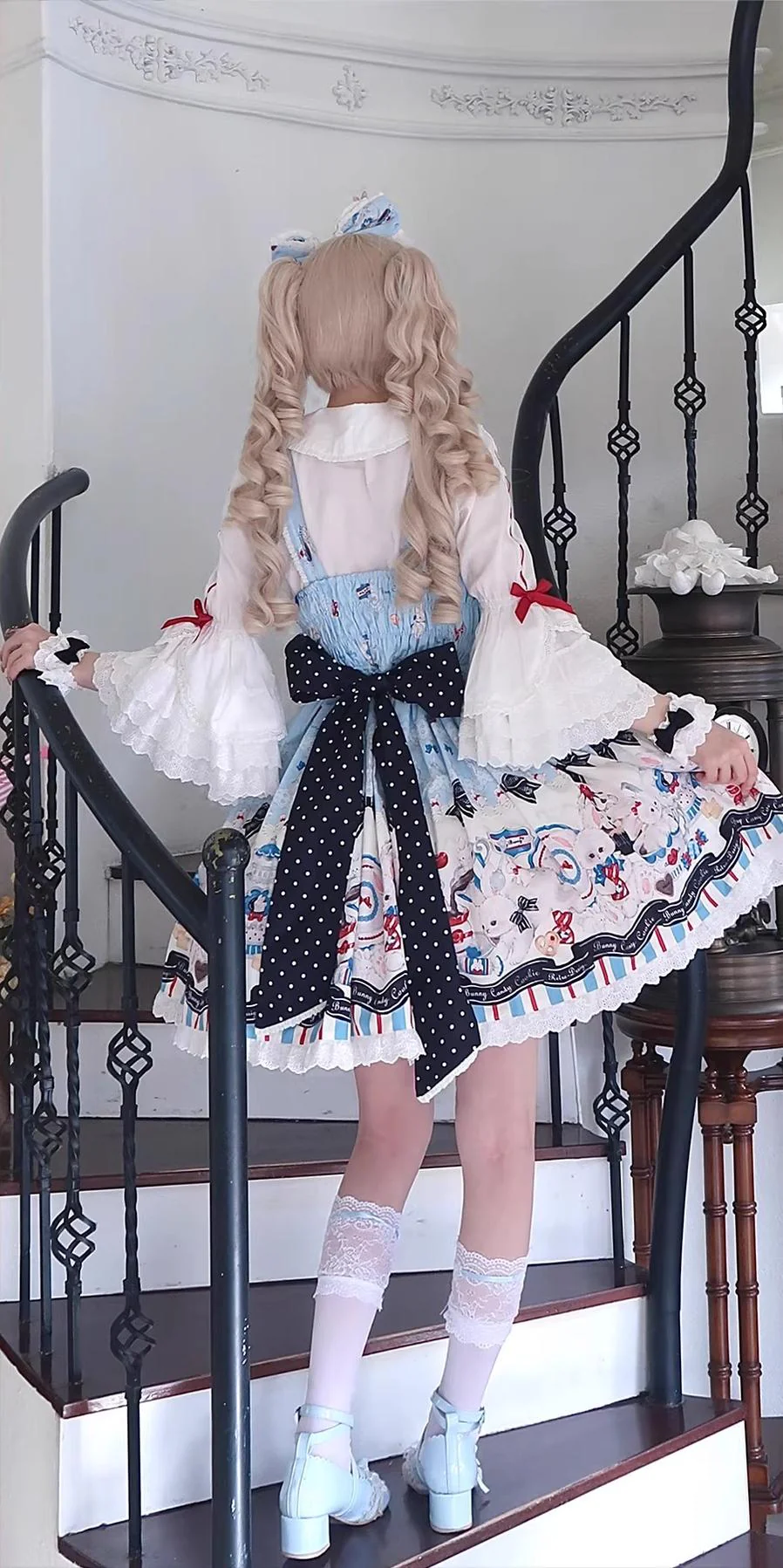 Myth Rabbit Tea Party - Sweet Lolita Dress Set, Bunny Print JSK - Image 19