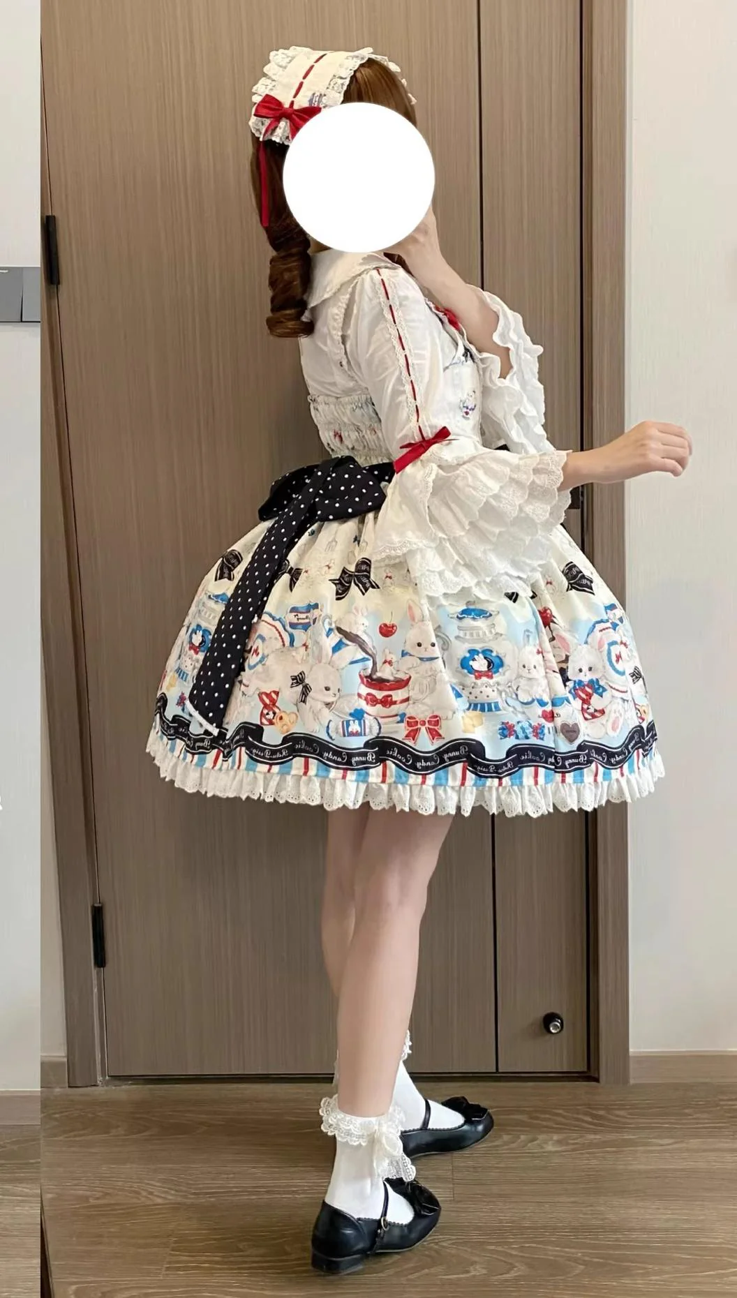 Myth Rabbit Tea Party - Sweet Lolita Dress Set, Bunny Print JSK - Image 21