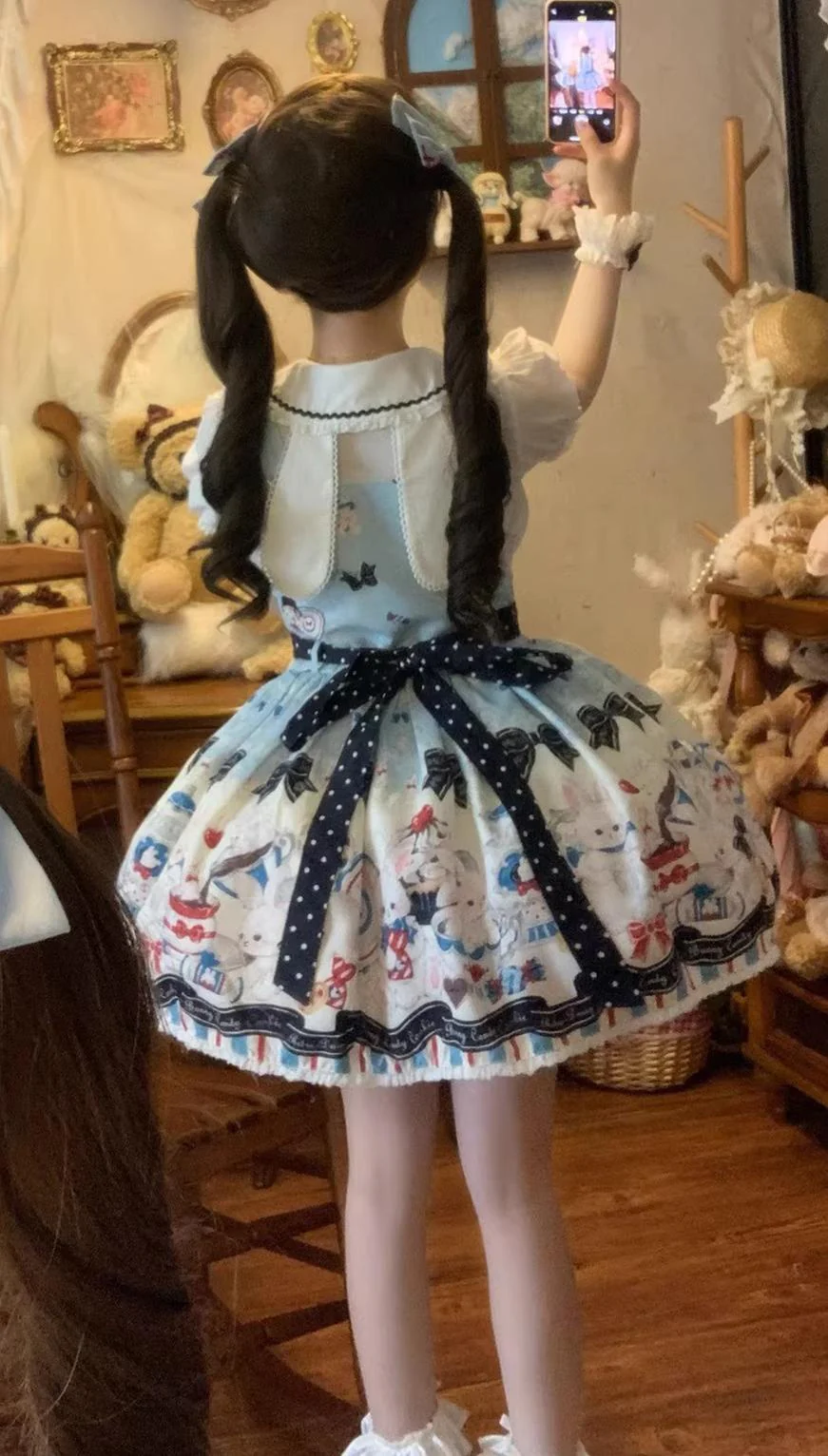 Myth Rabbit Tea Party - Sweet Lolita Dress Set, Bunny Print JSK - Image 30