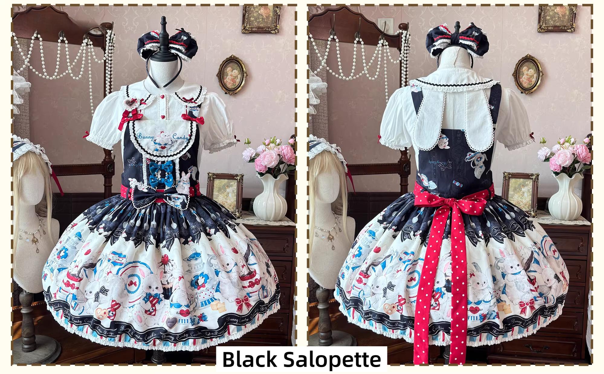 Myth Rabbit Tea Party - Sweet Lolita Dress Set, Bunny Print JSK - Image 44