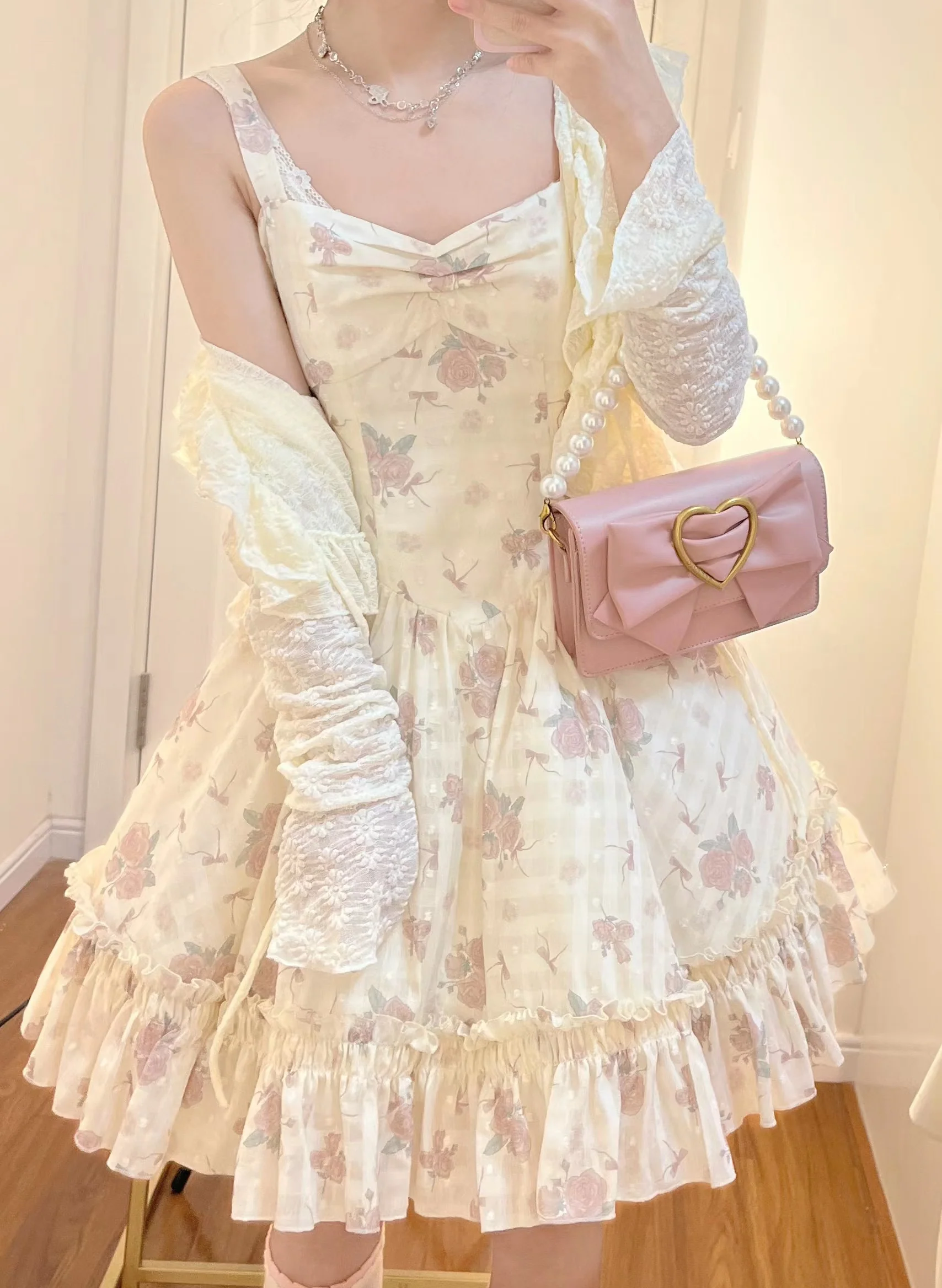 Twilight Rose - Sweet Lolita Dress Sweater and JSK - Image 8